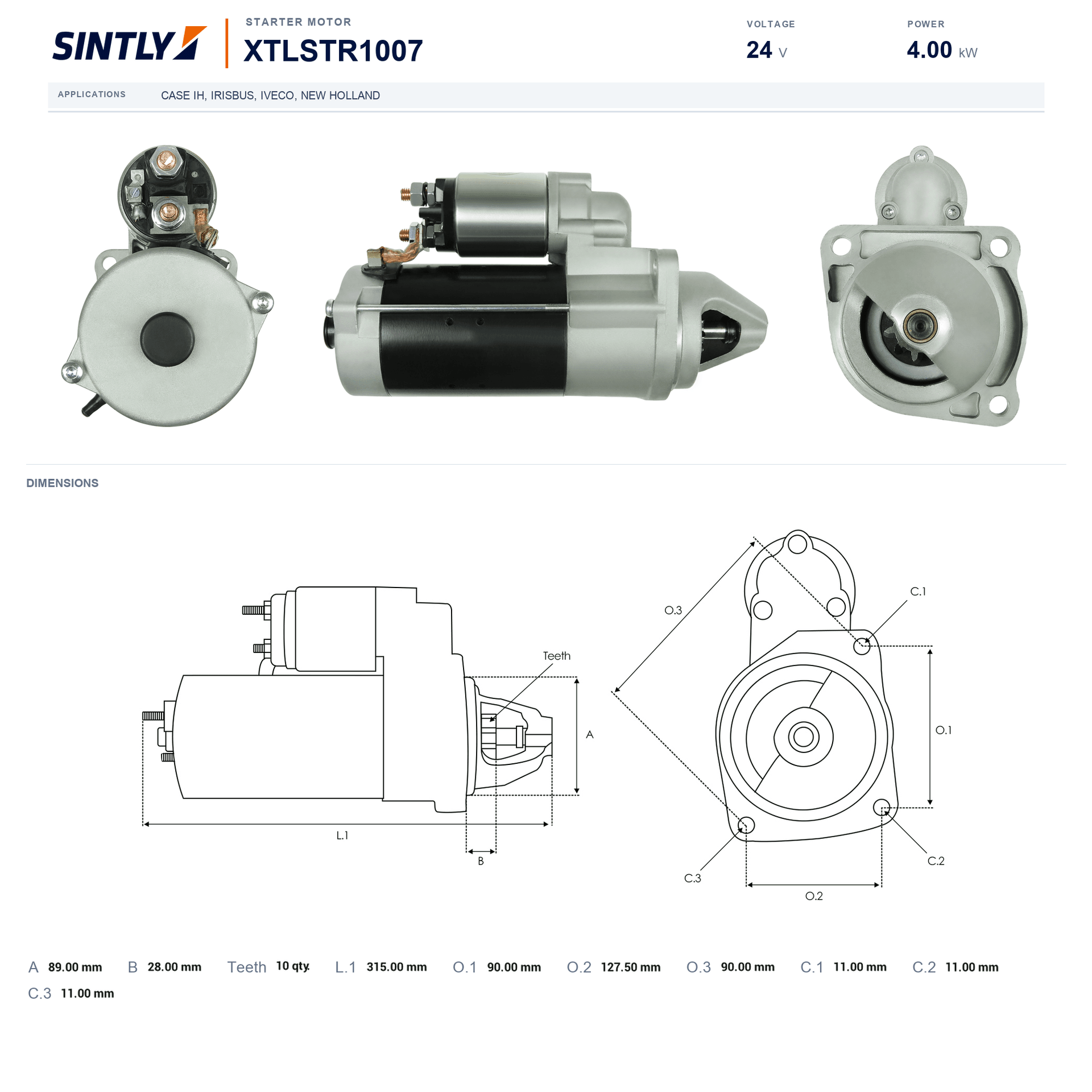 Starter XTLSTR1007