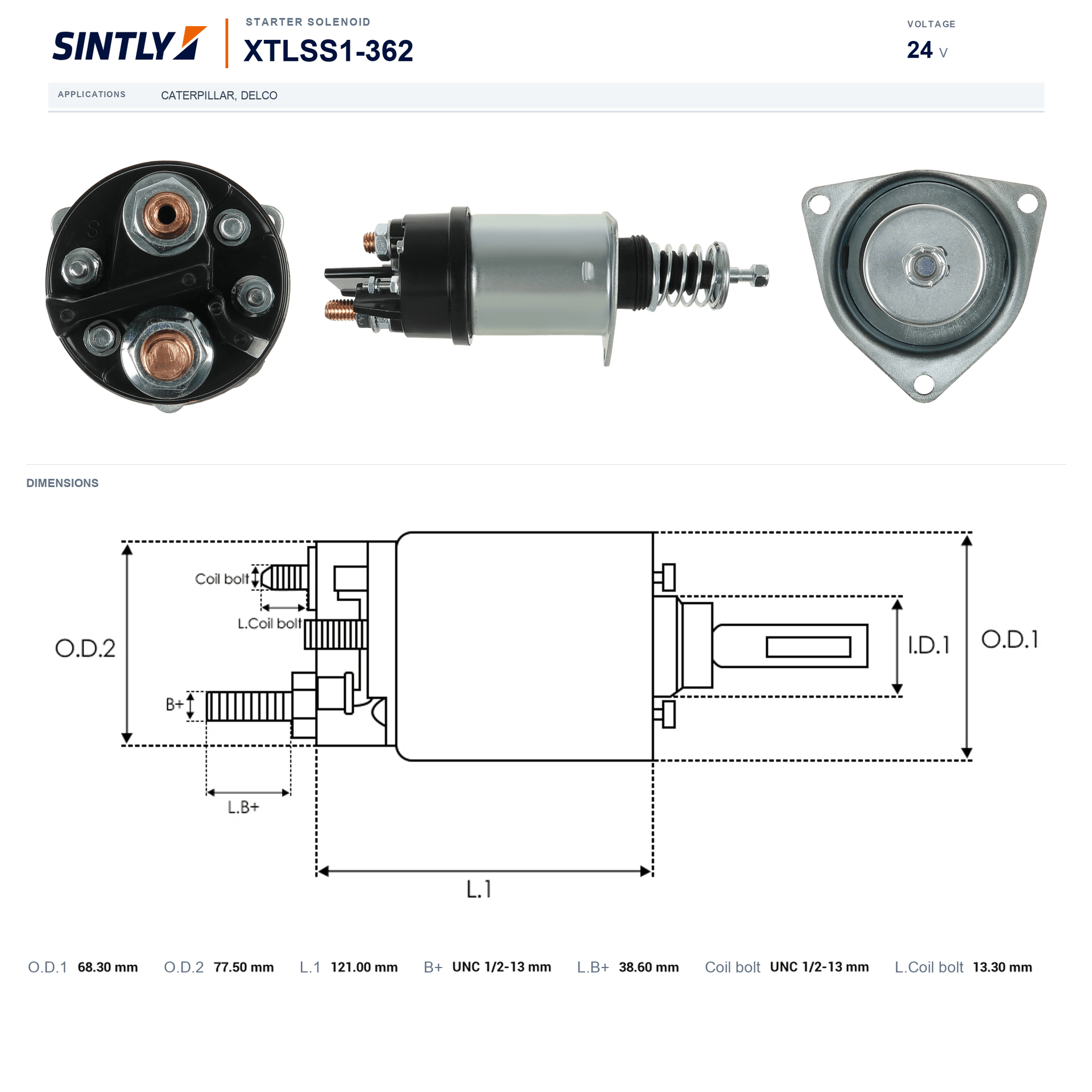 Starter Solenoid XTLSS1-362