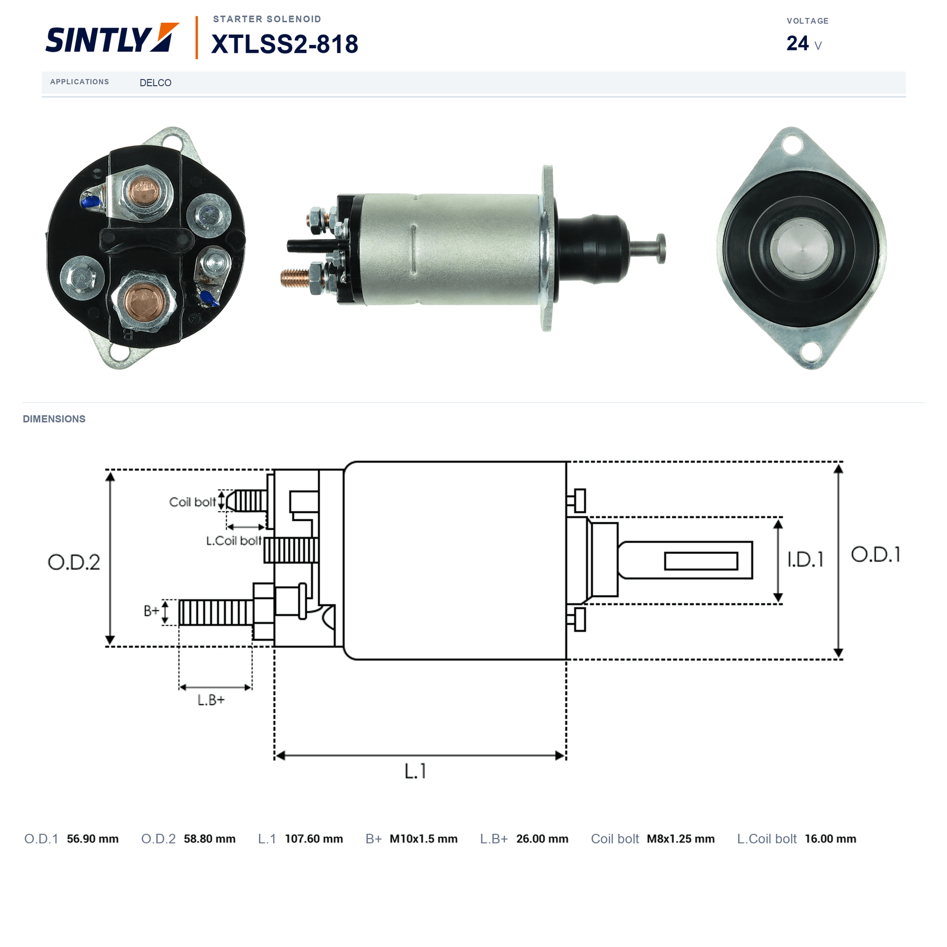 Starter Solenoid XTLSS2-818