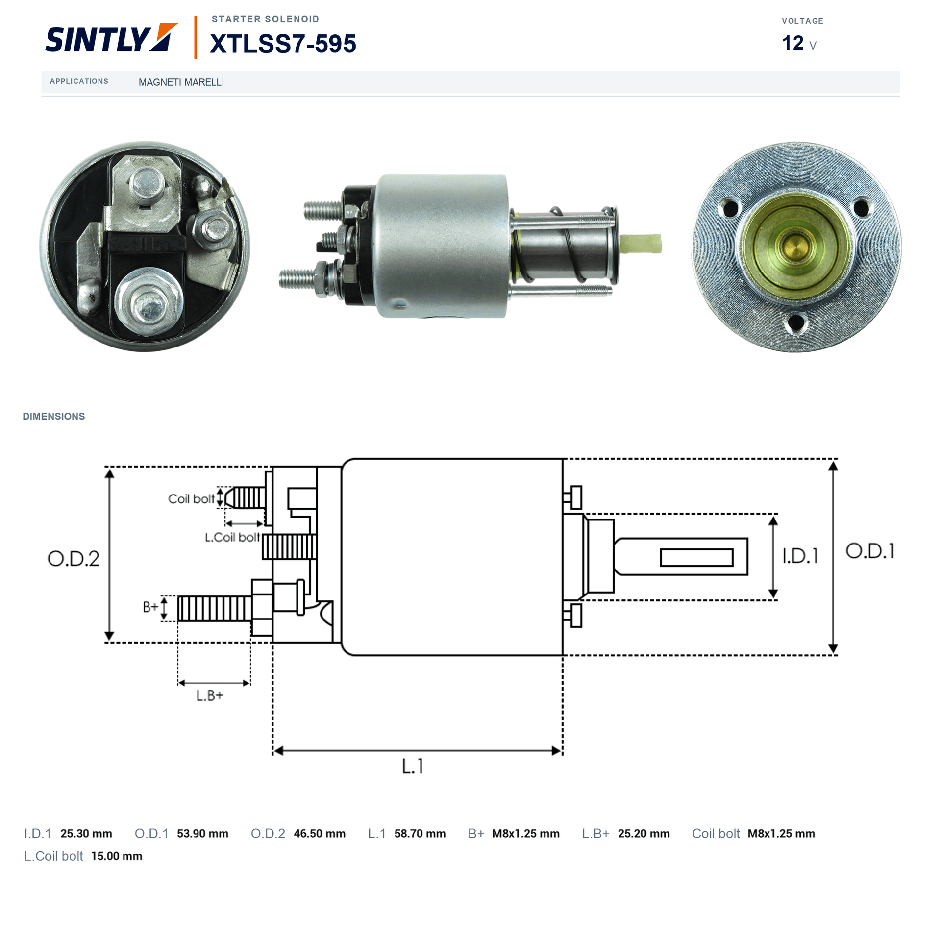 Starter Solenoid XTLSS7-595