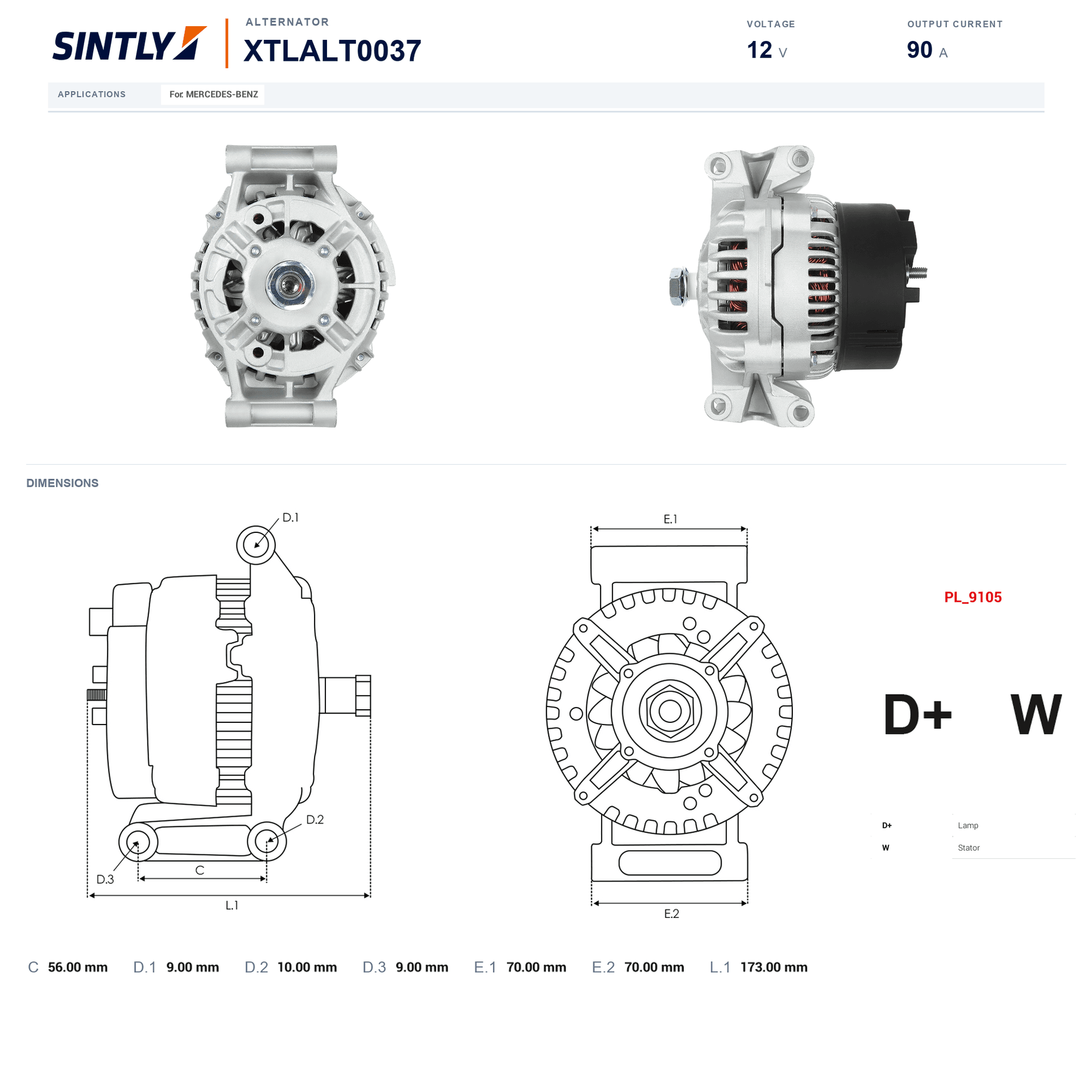 Alternator XTLALT0037