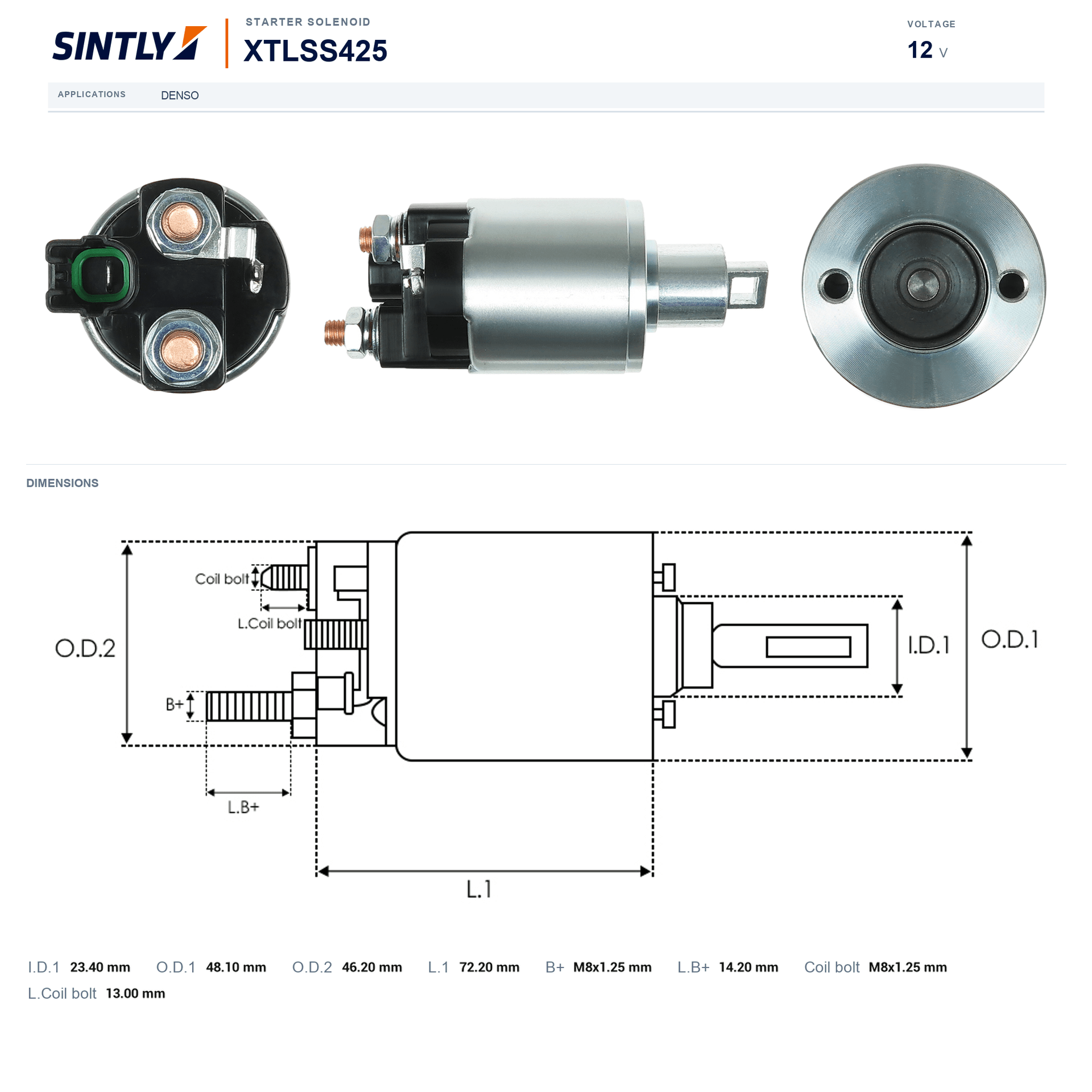 Starter Solenoid XTLSS425