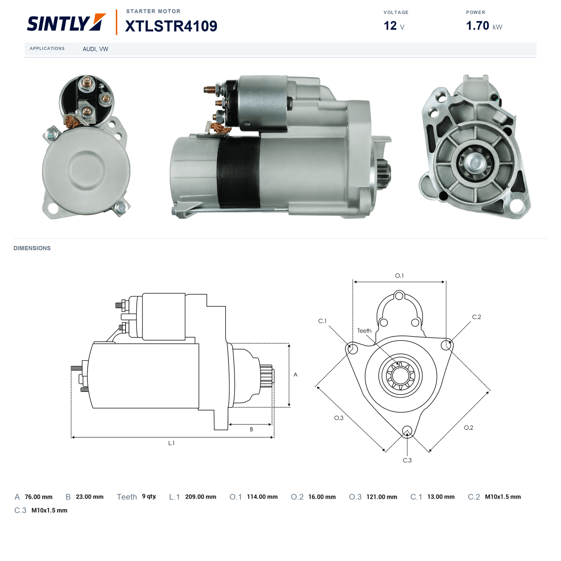 Starter XTLSTR4109
