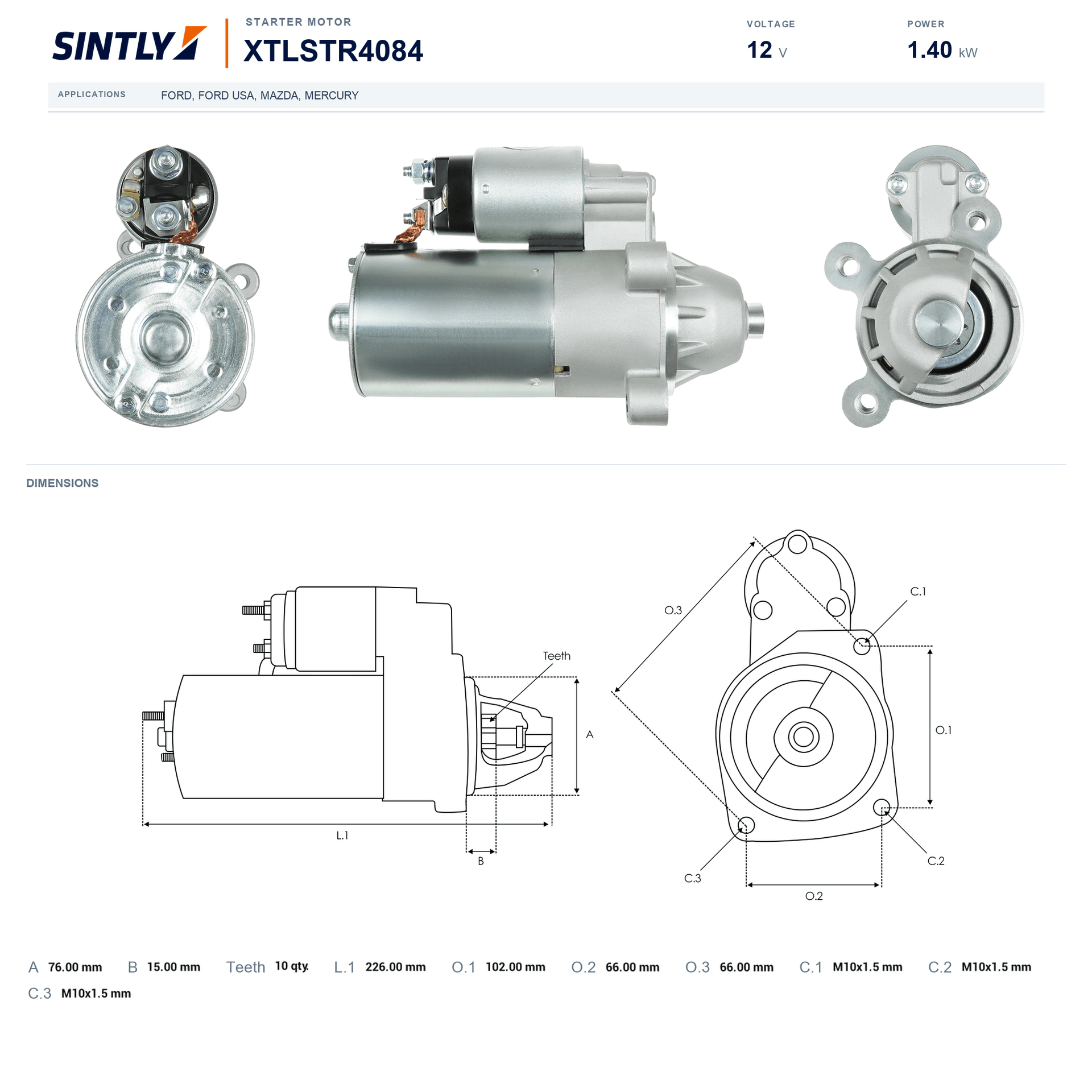 Starter XTLSTR4084