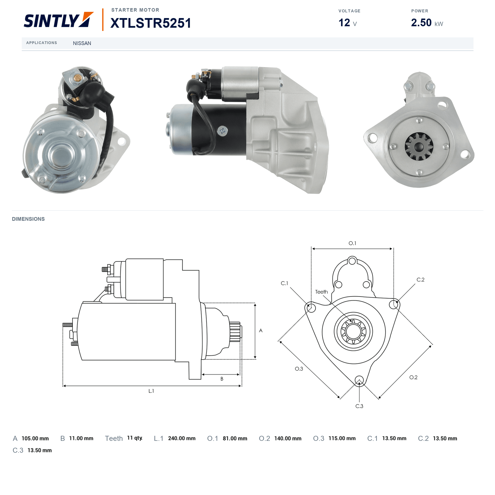 Starter XTLSTR5251
