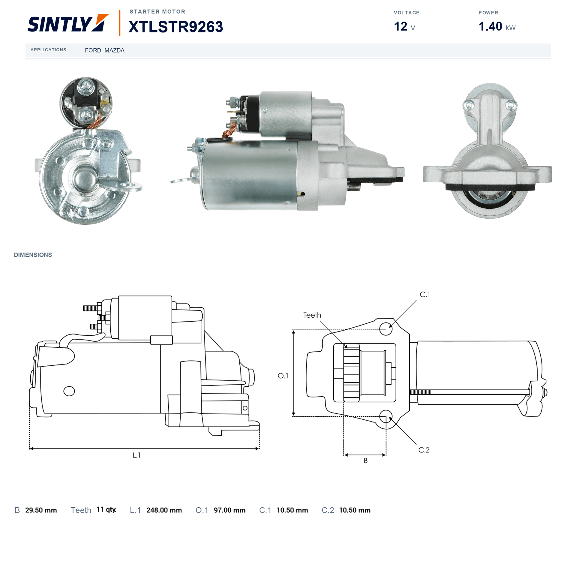 Starter XTLSTR9263