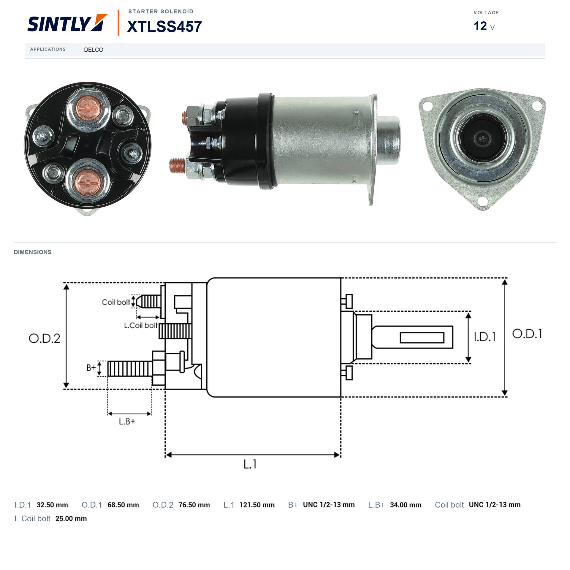 Starter Solenoid XTLSS457