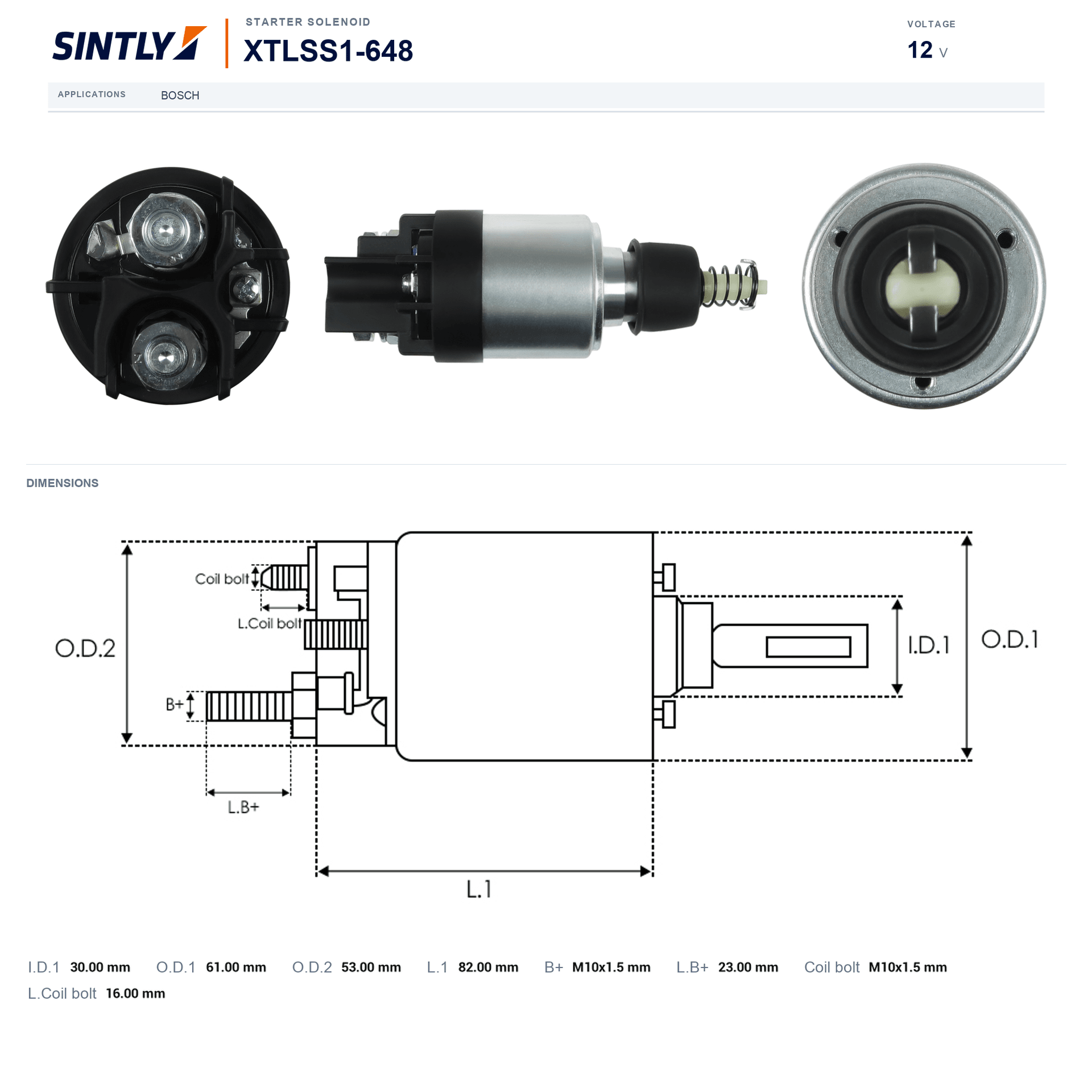 Starter Solenoid XTLSS1-648