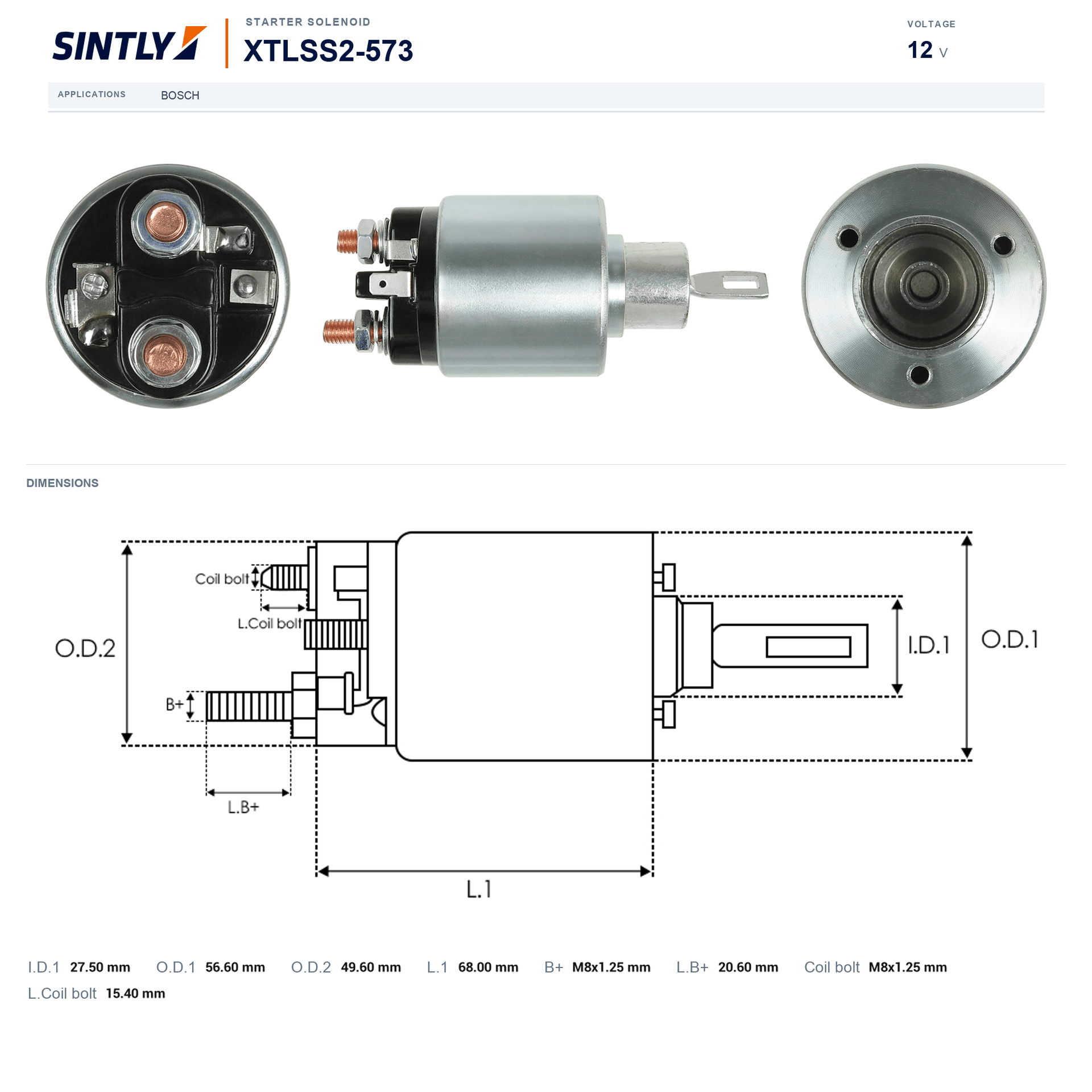 Starter Solenoid XTLSS2-573