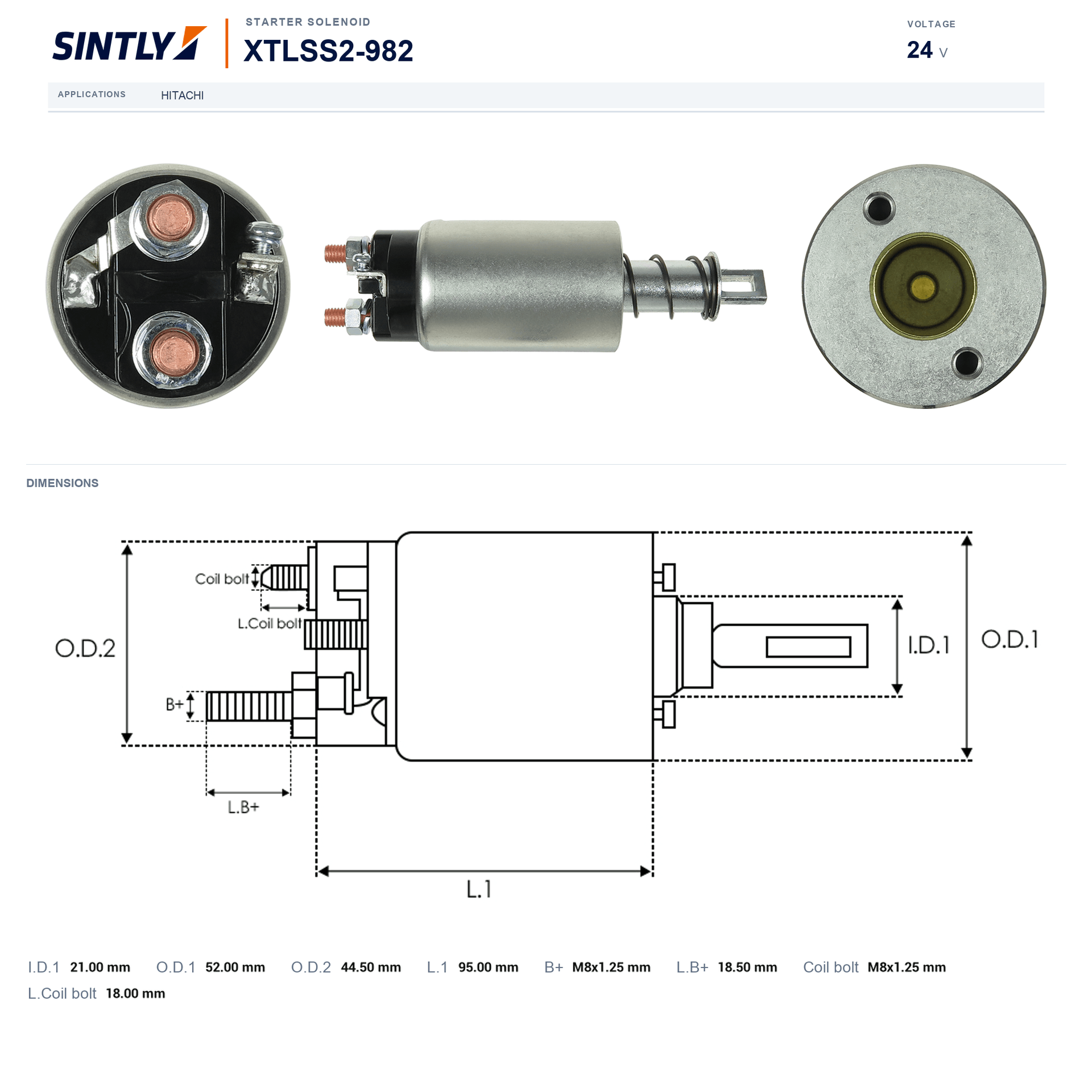 Starter Solenoid XTLSS2-982