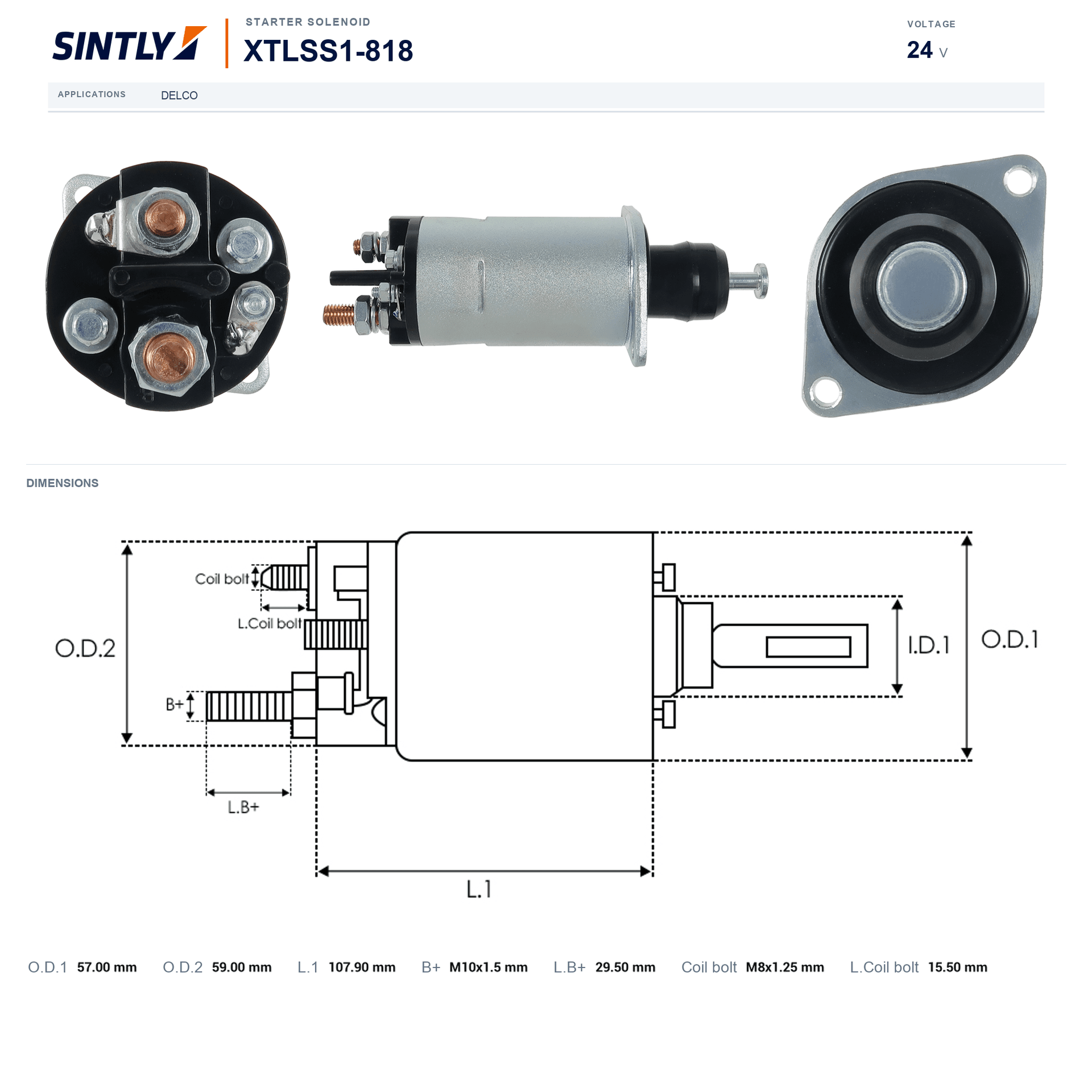 Starter Solenoid XTLSS1-818