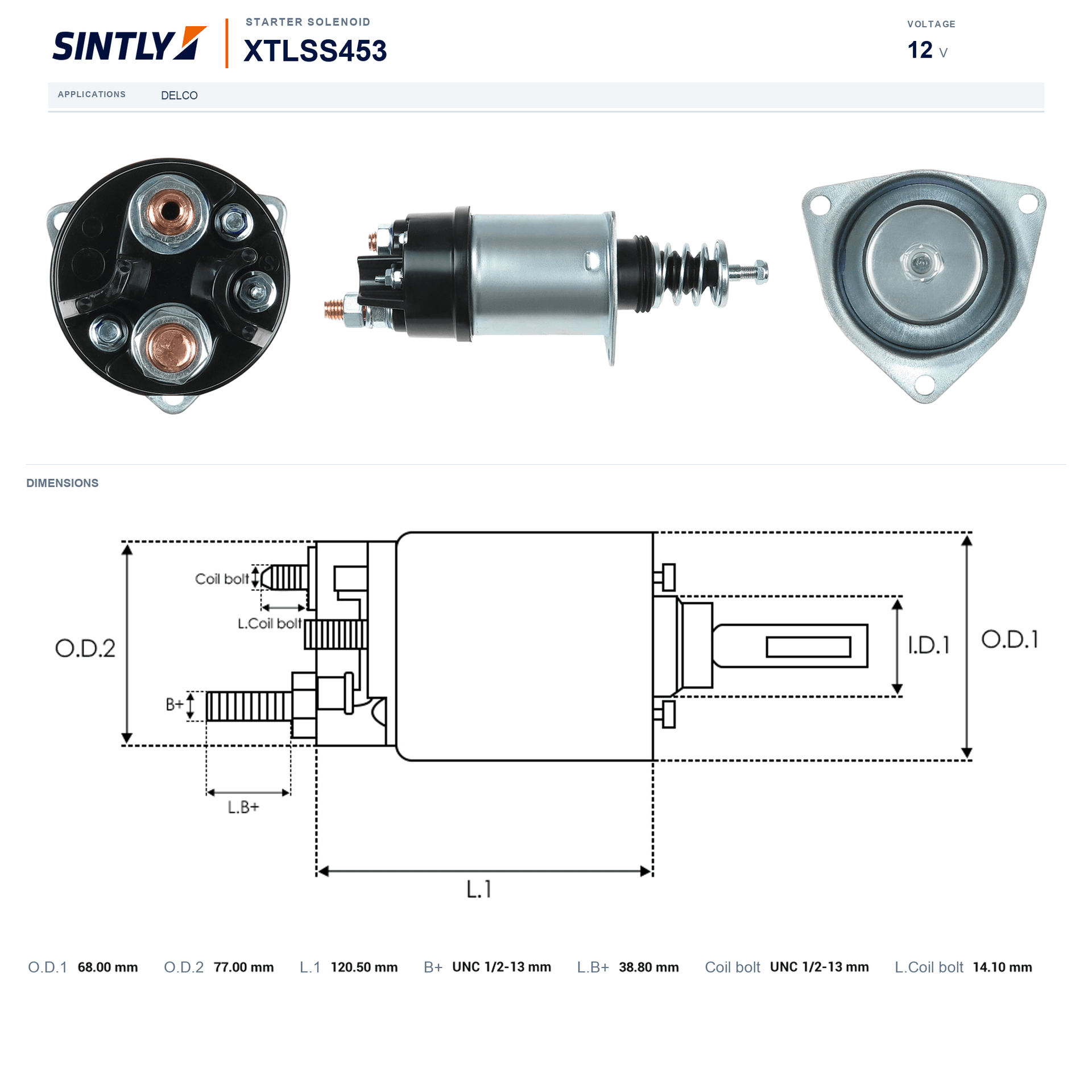 Starter Solenoid XTLSS453