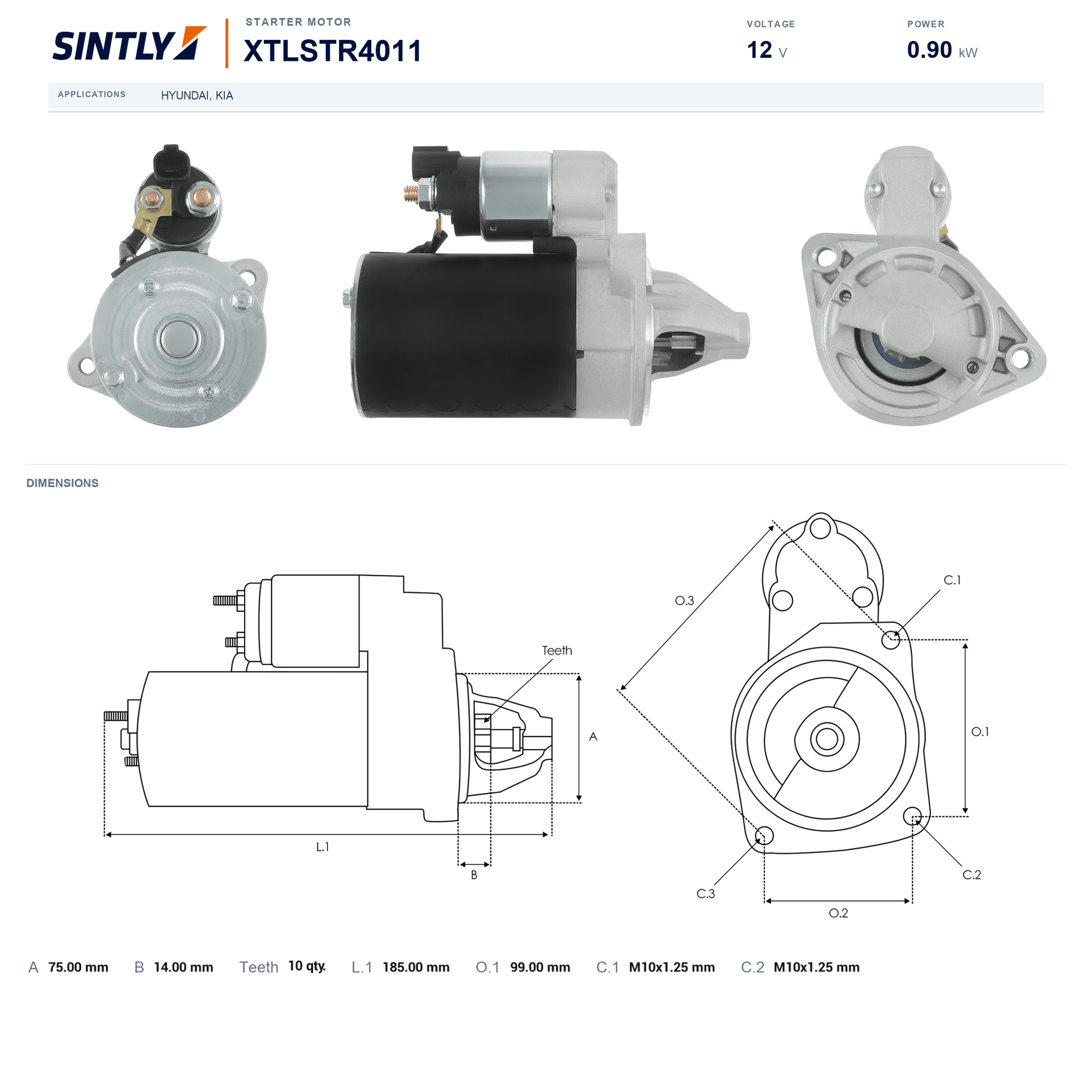 Starter XTLSTR4011