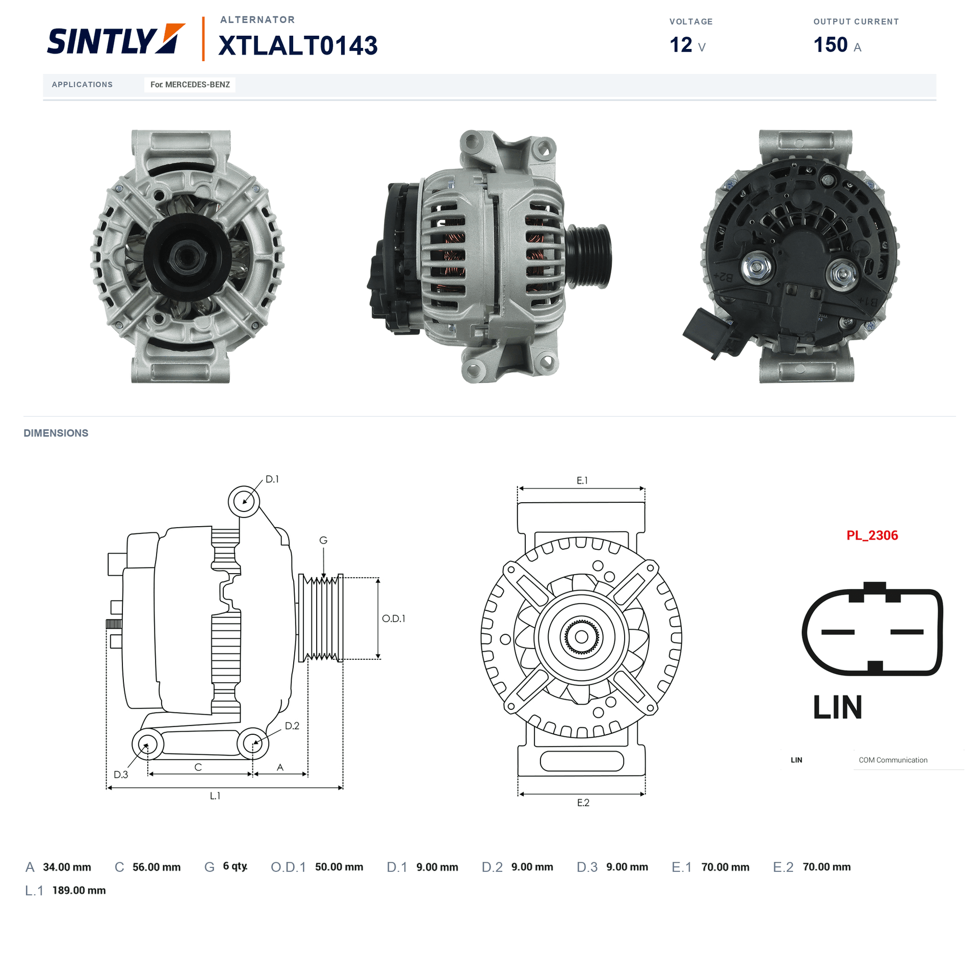 Alternator XTLALT0143