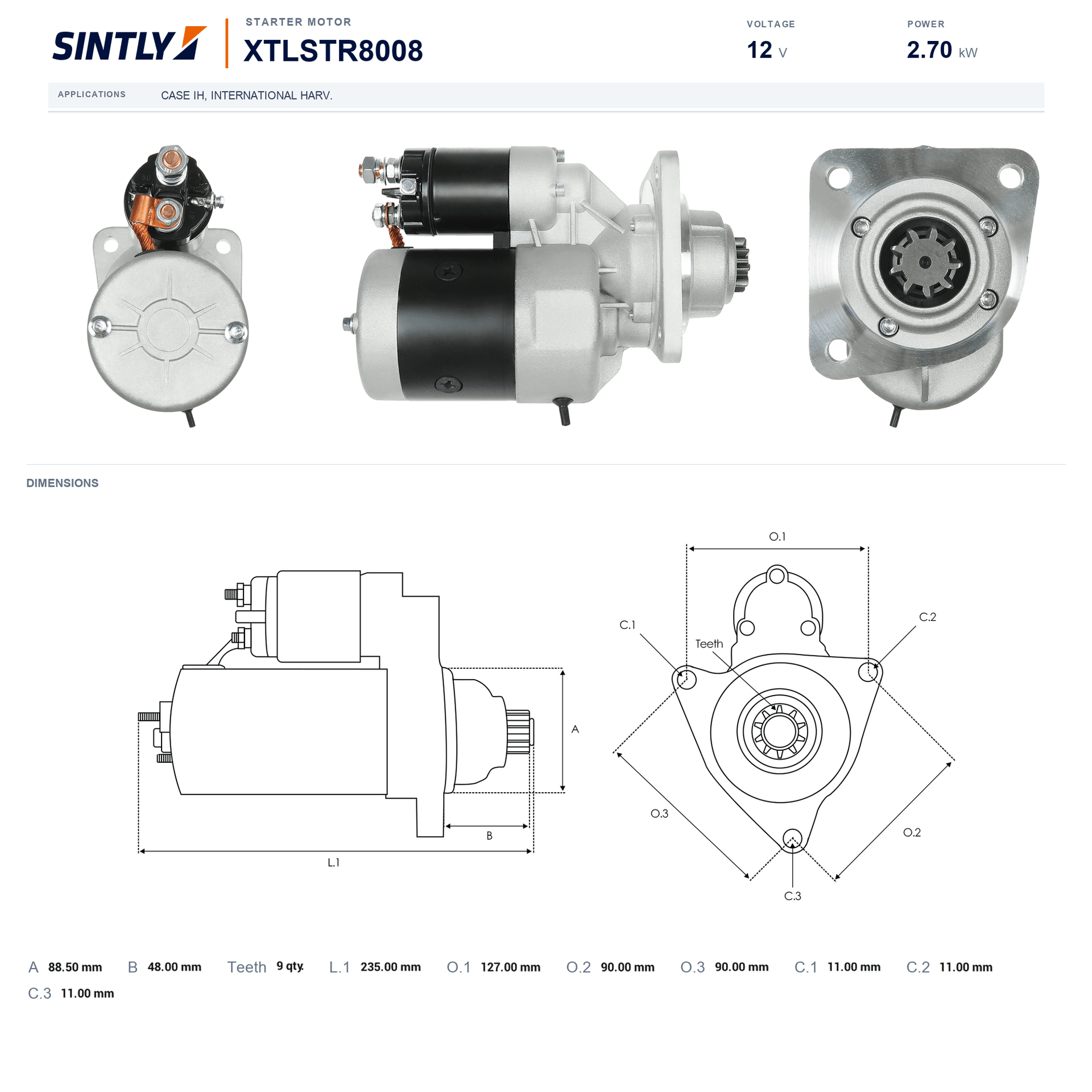 Starter XTLSTR8008