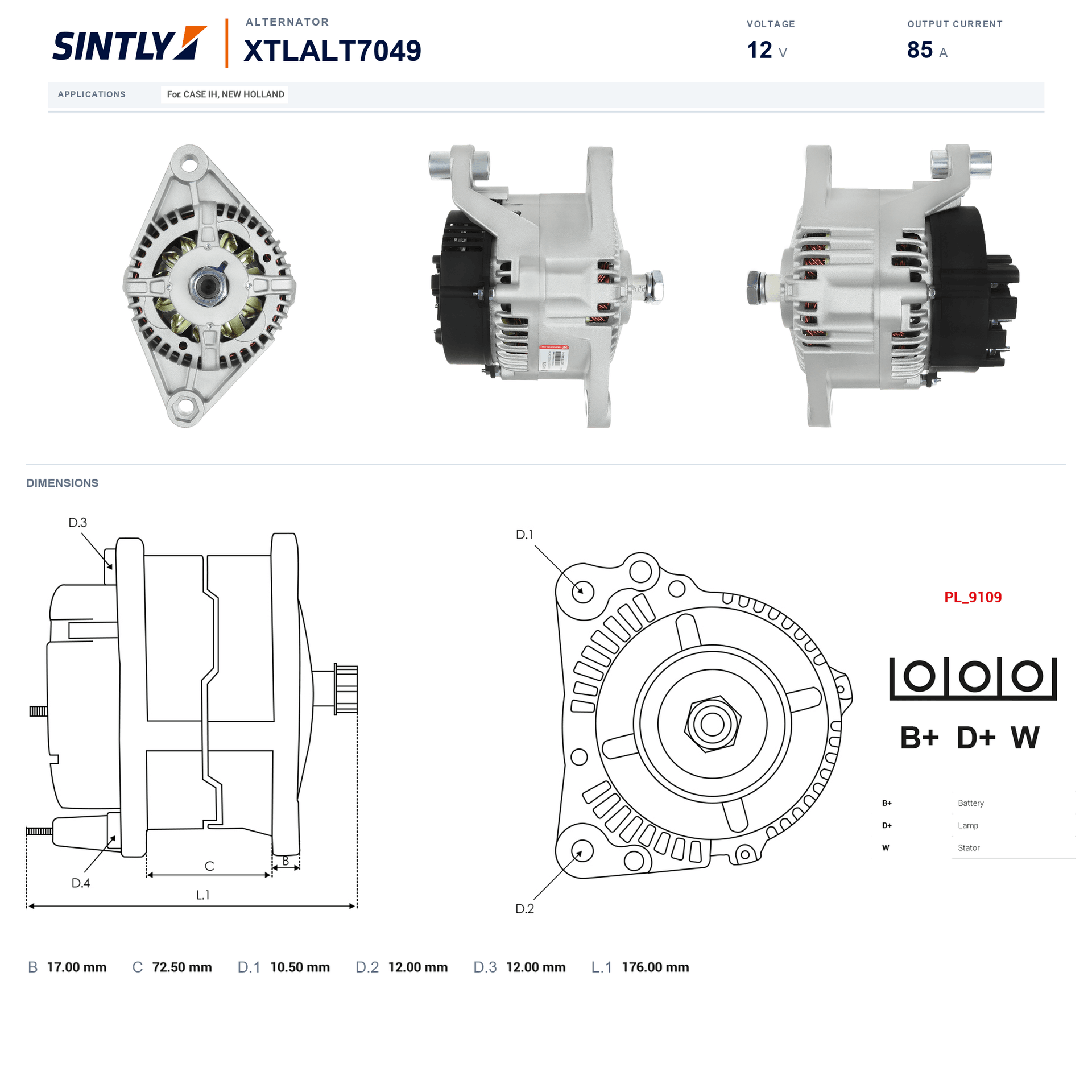 Alternator XTLALT7049