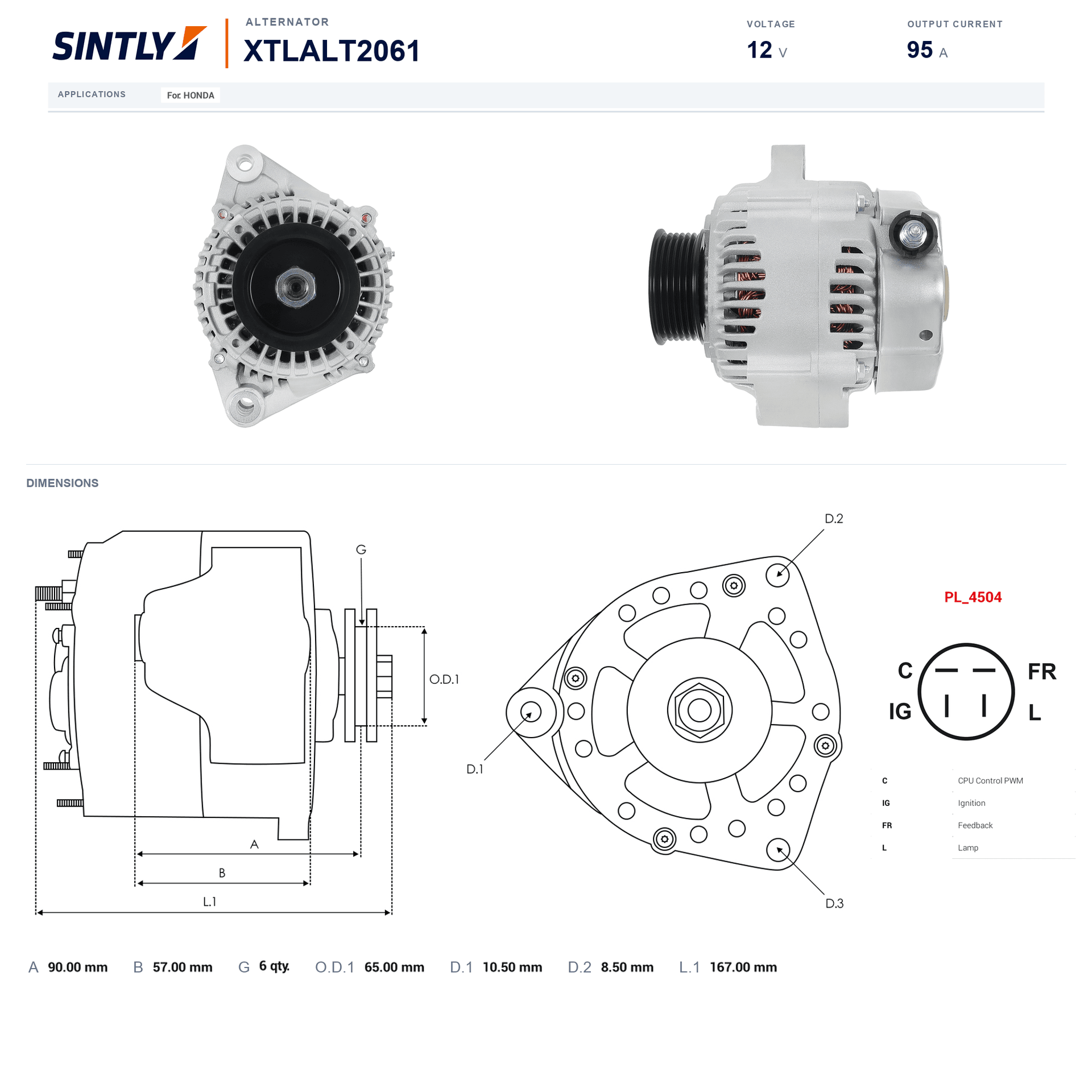 Alternator XTLALT2061