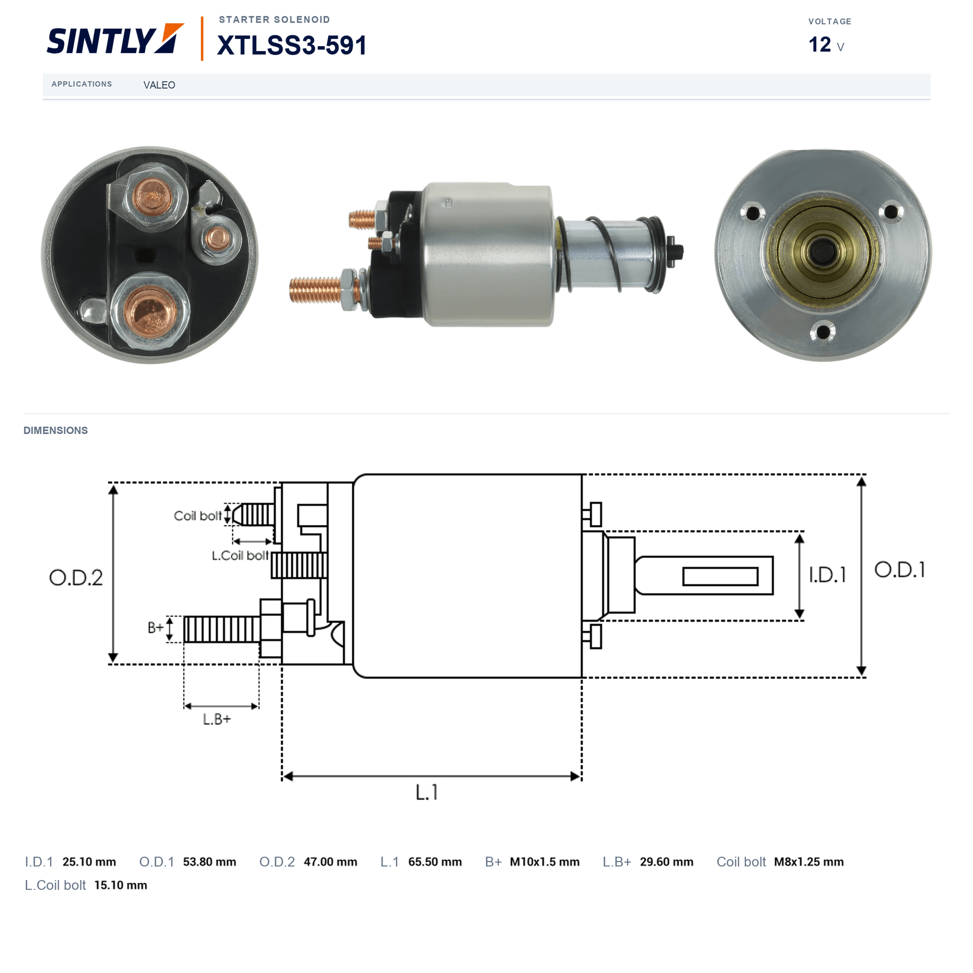 Starter Solenoid XTLSS3-591