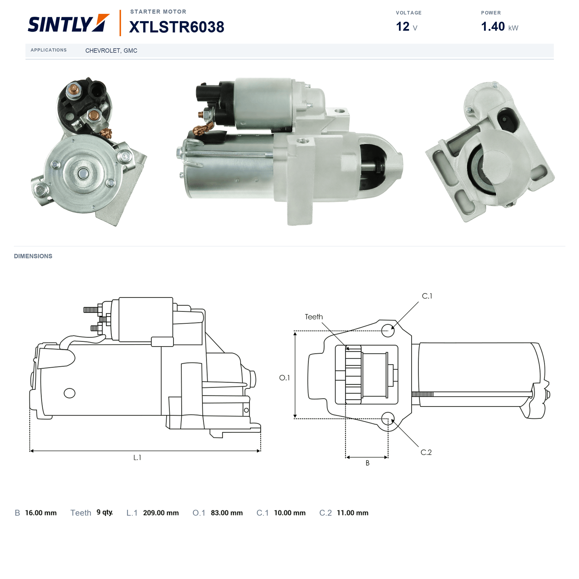 Starter XTLSTR6038