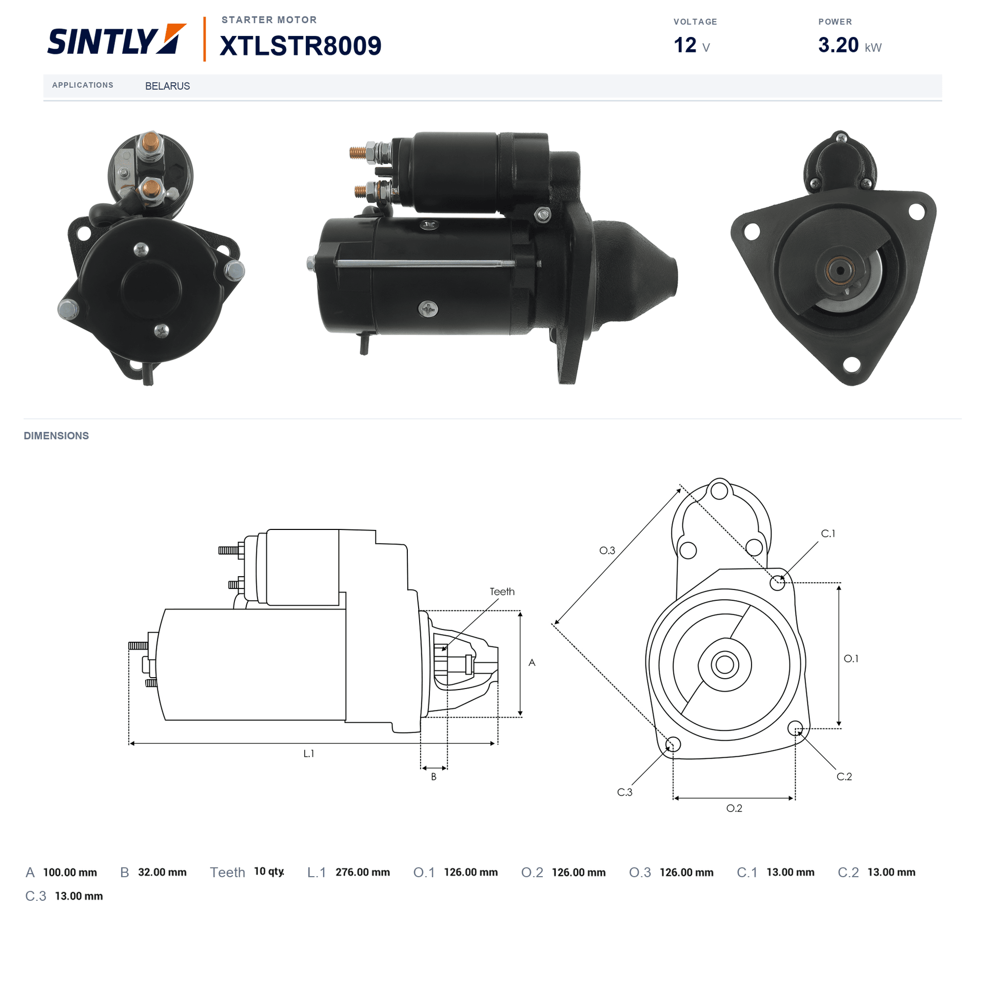 Starter XTLSTR8009