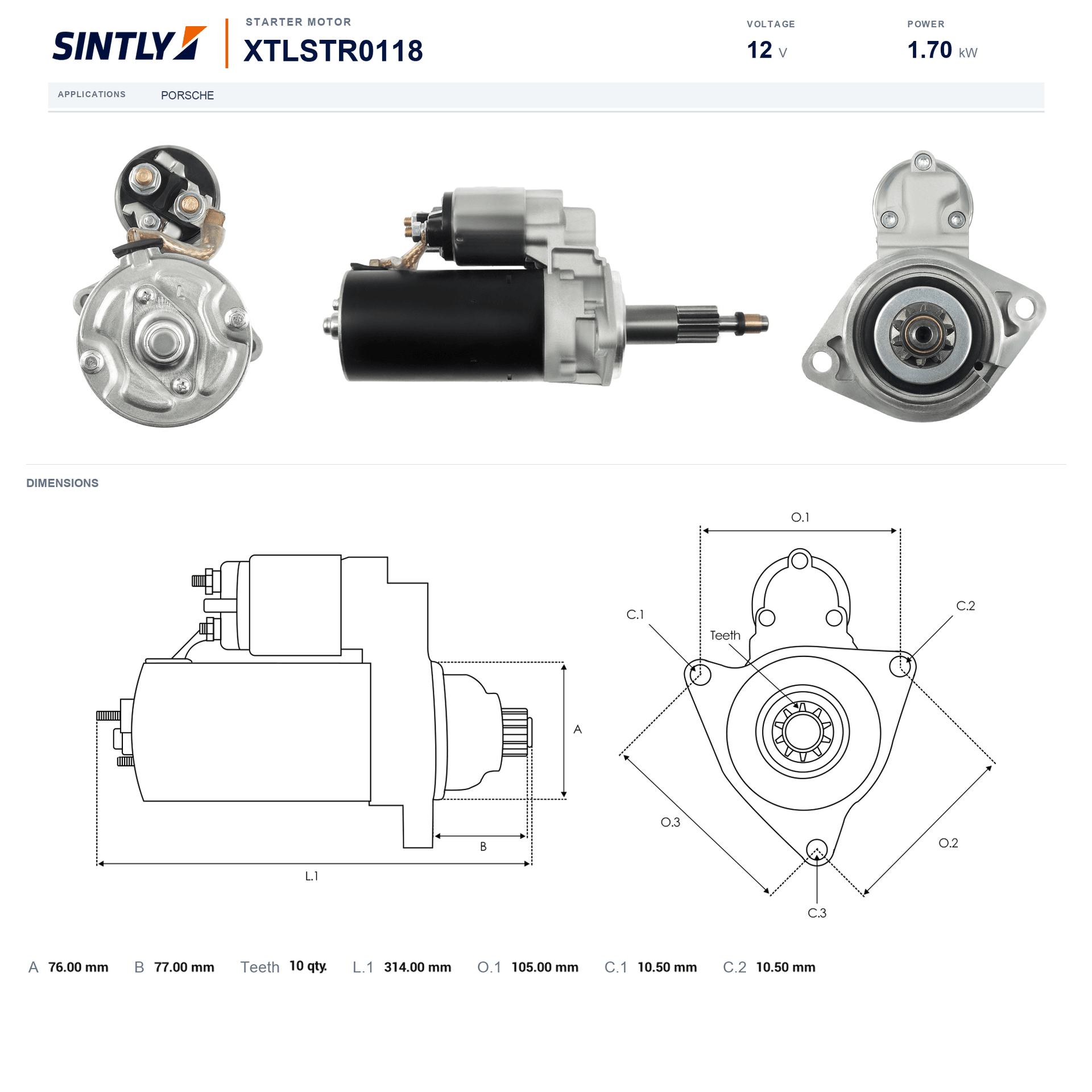 Starter XTLSTR0118
