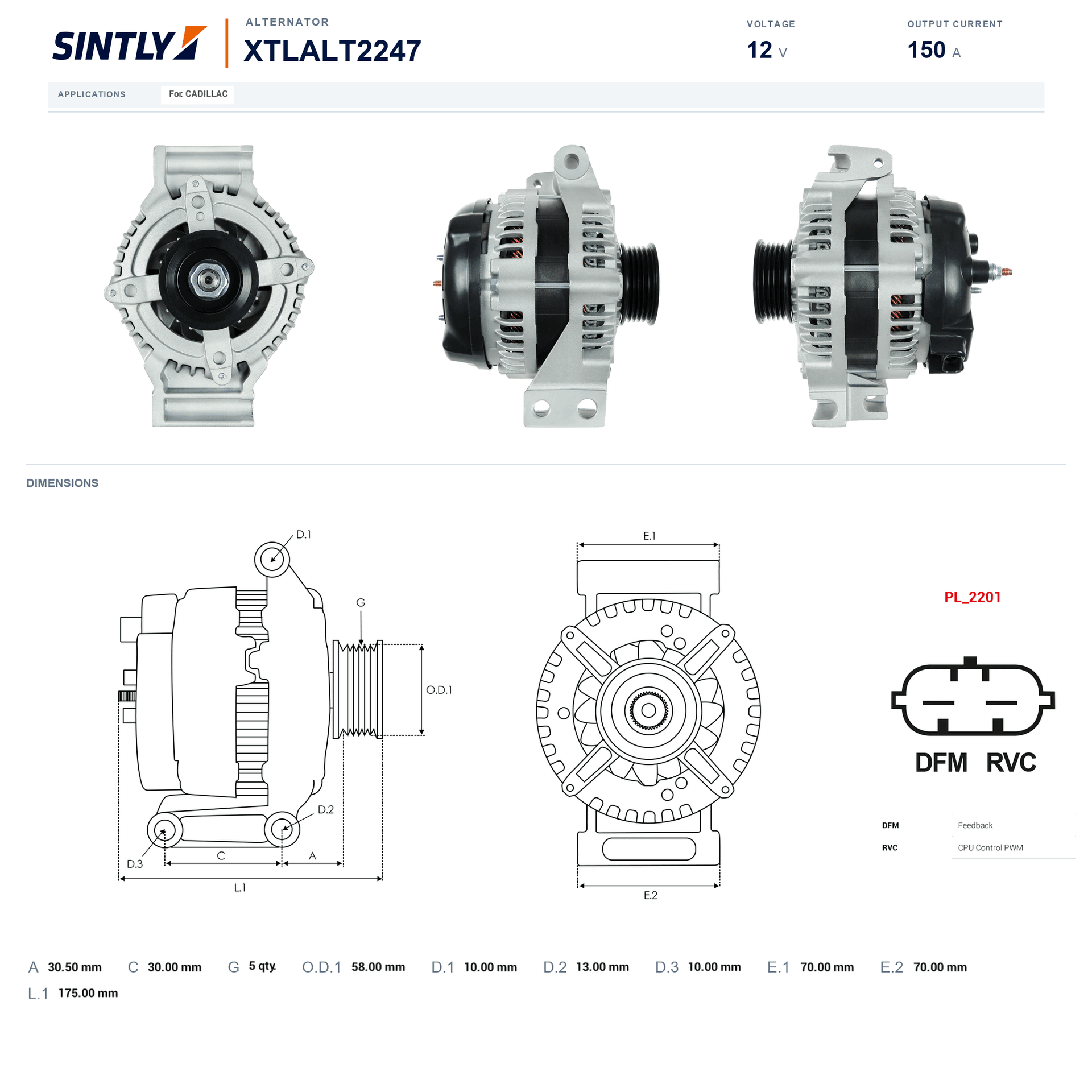 Alternator XTLALT2247
