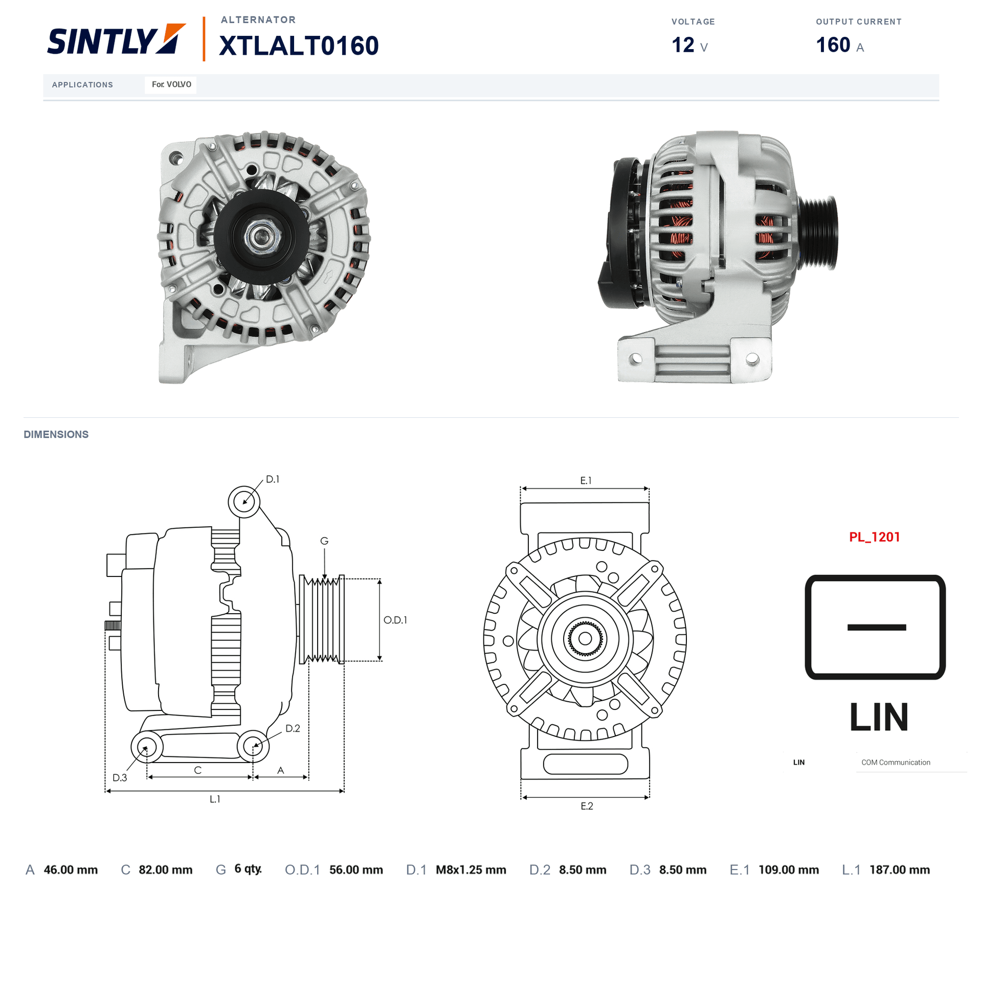 Alternator XTLALT0160