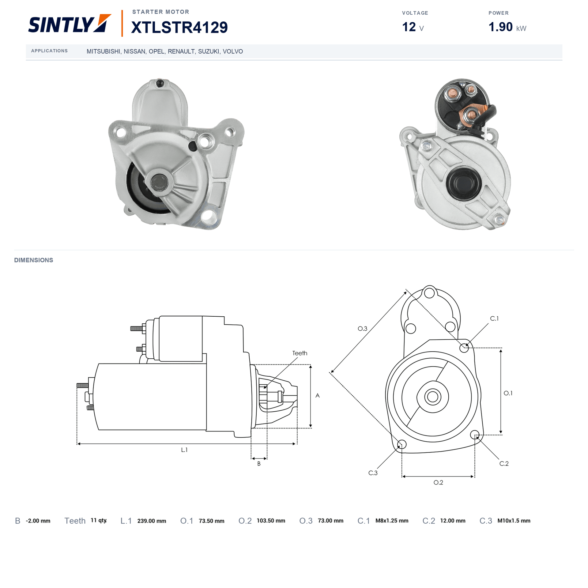 Starter XTLSTR4129