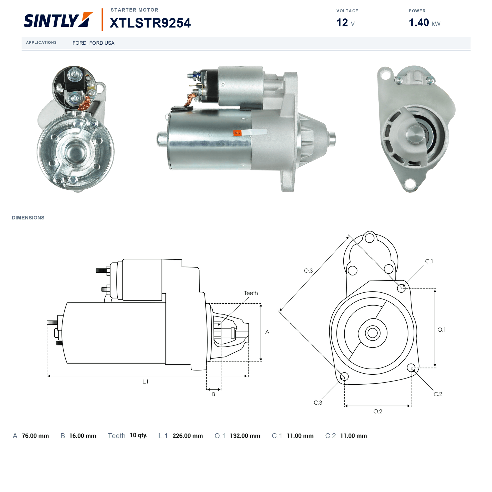 Starter XTLSTR9254