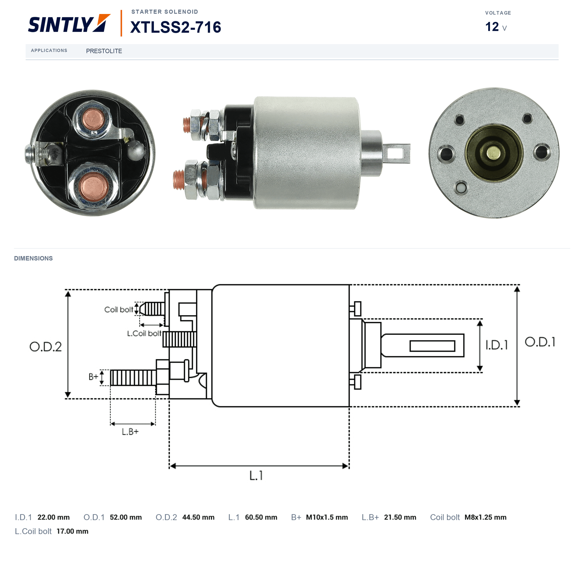 Starter Solenoid XTLSS2-716