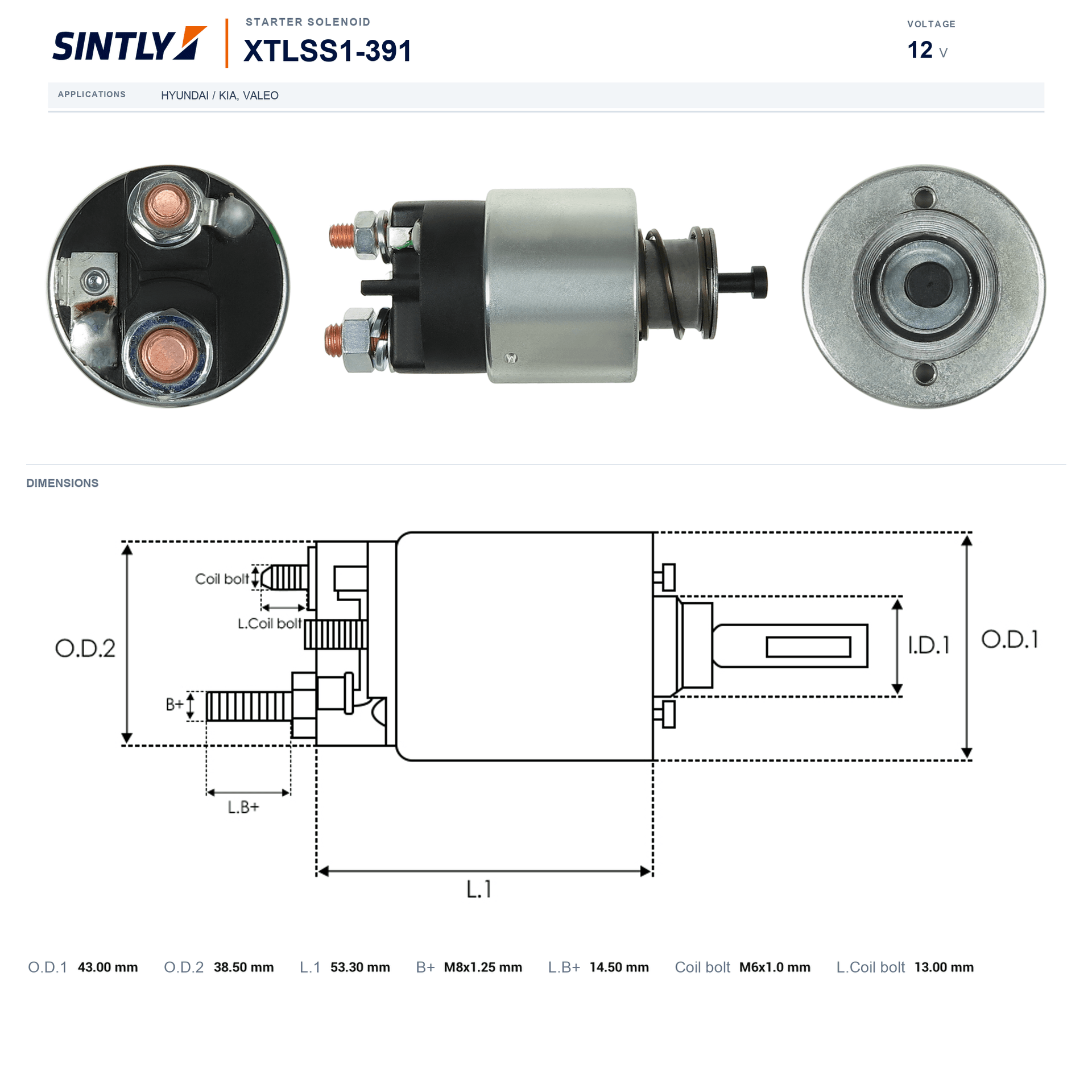 Starter Solenoid XTLSS1-391