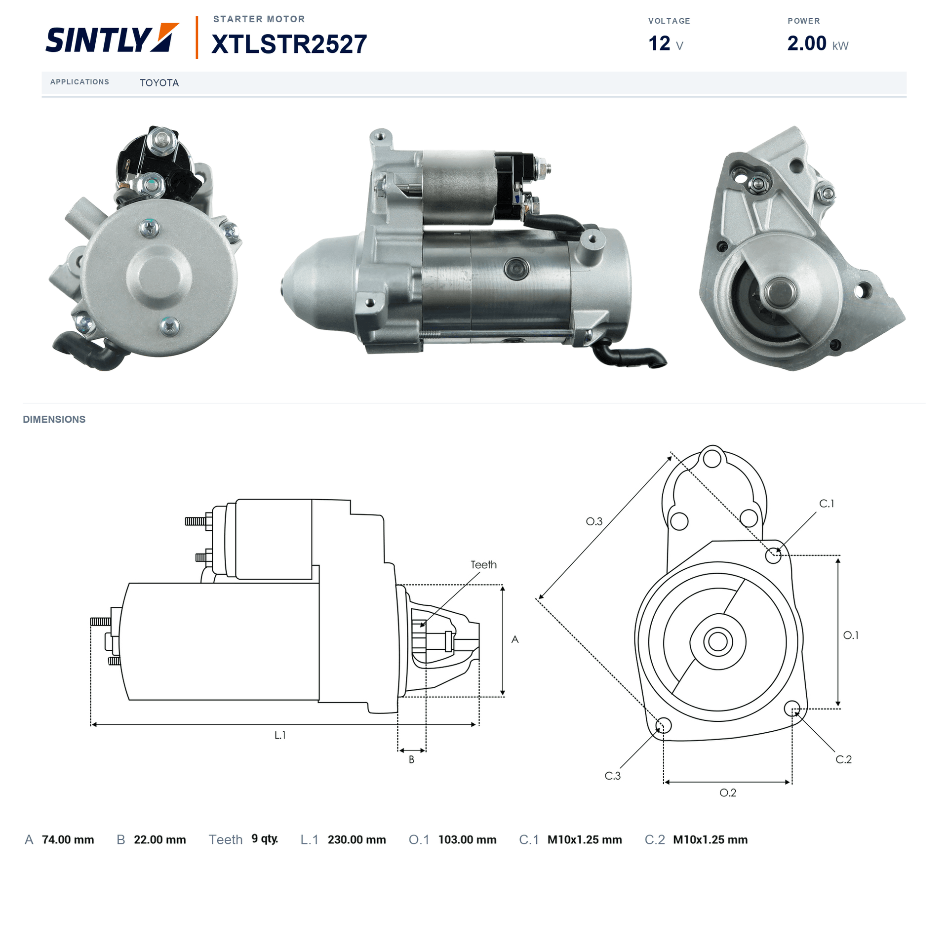 Starter XTLSTR2527