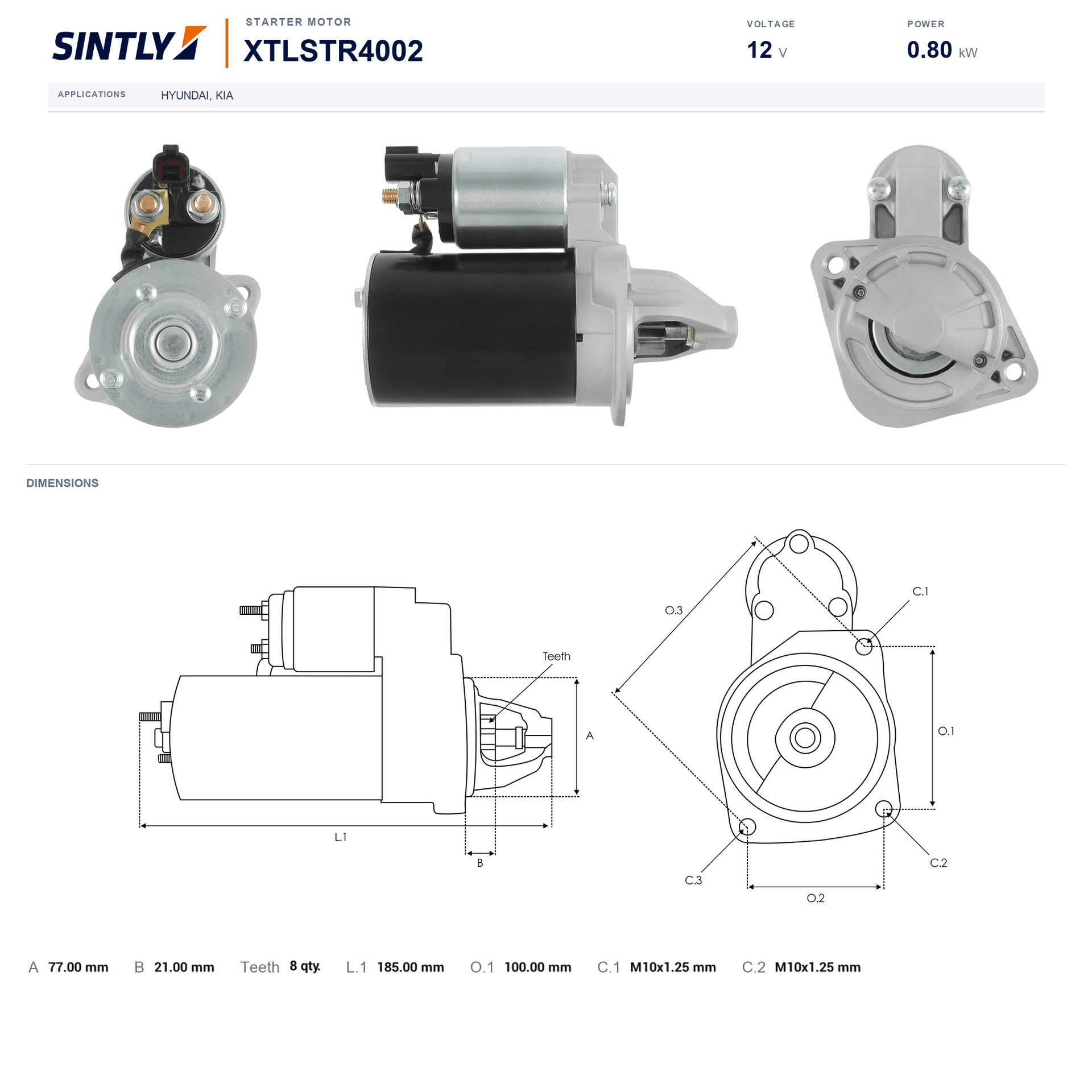 Starter XTLSTR4002