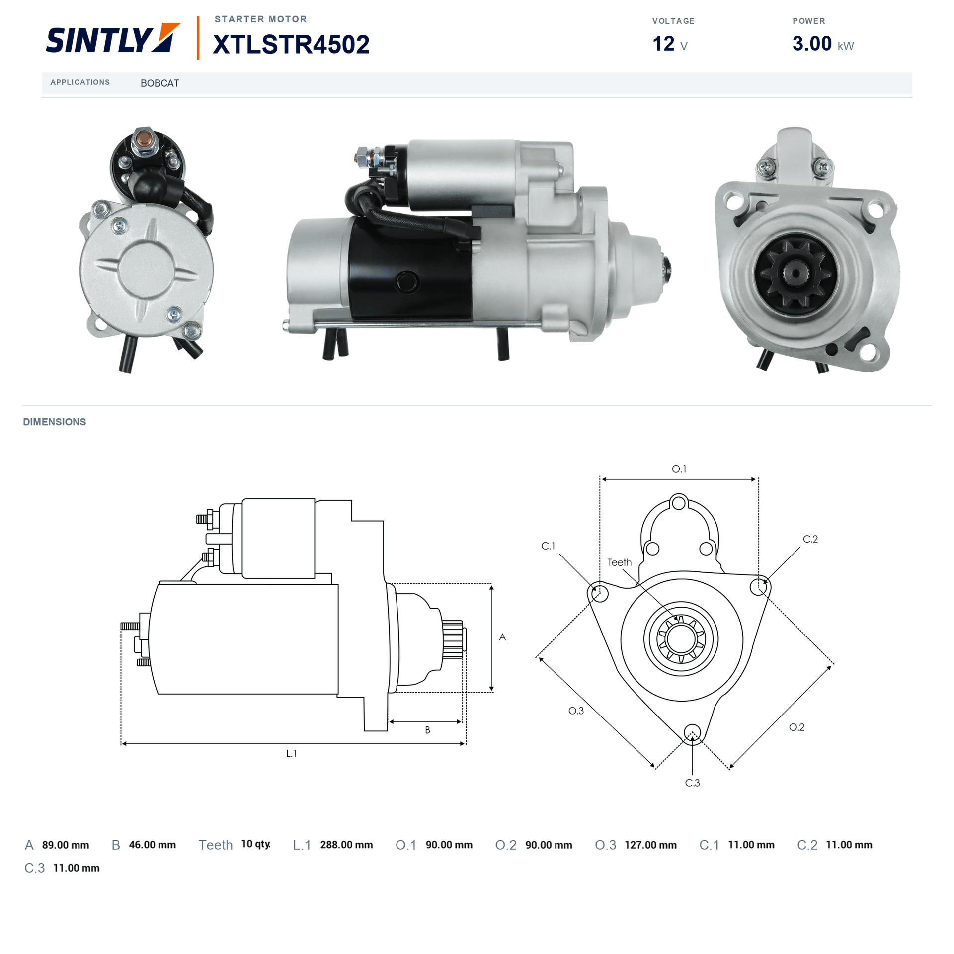 Starter XTLSTR4502
