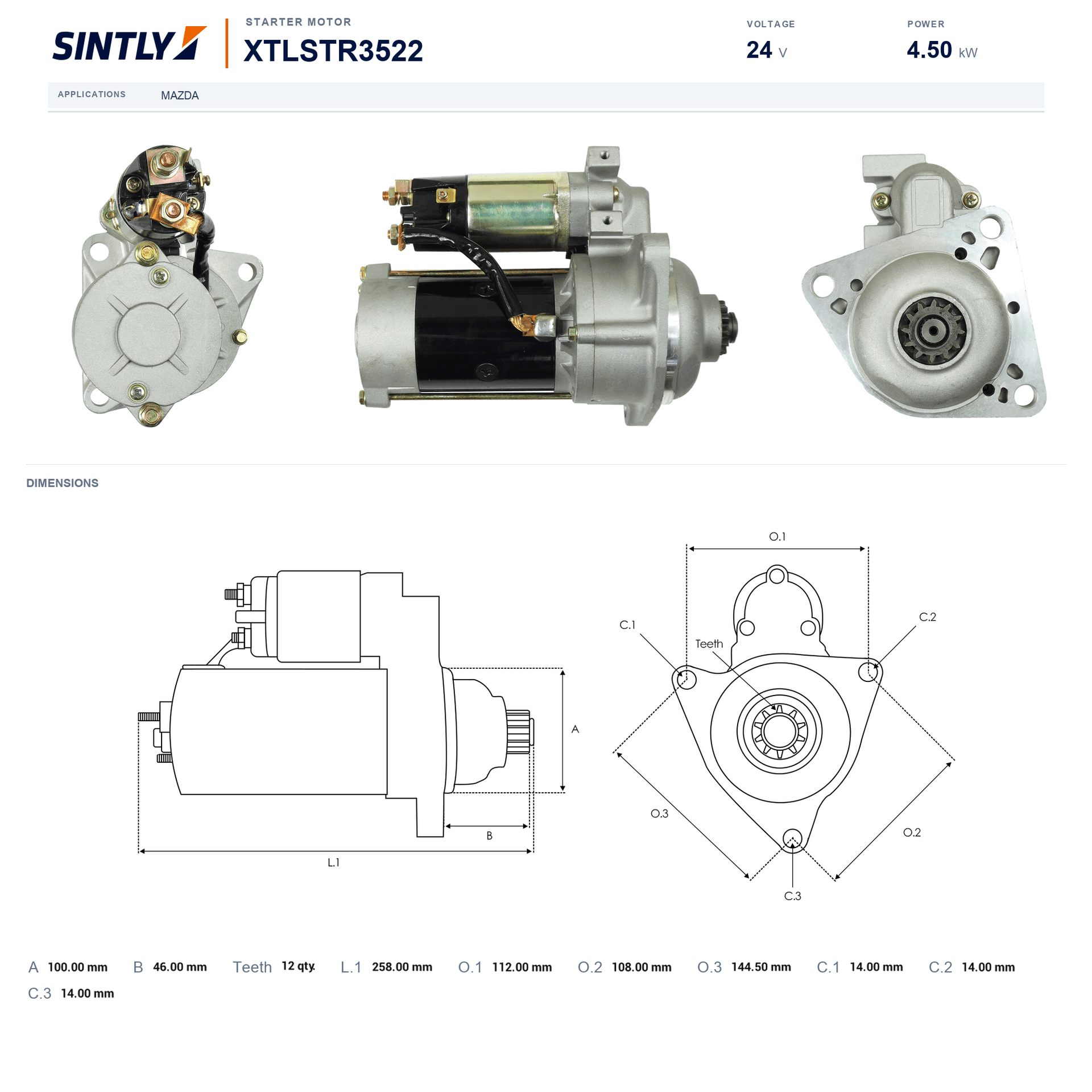 Starter XTLSTR3522