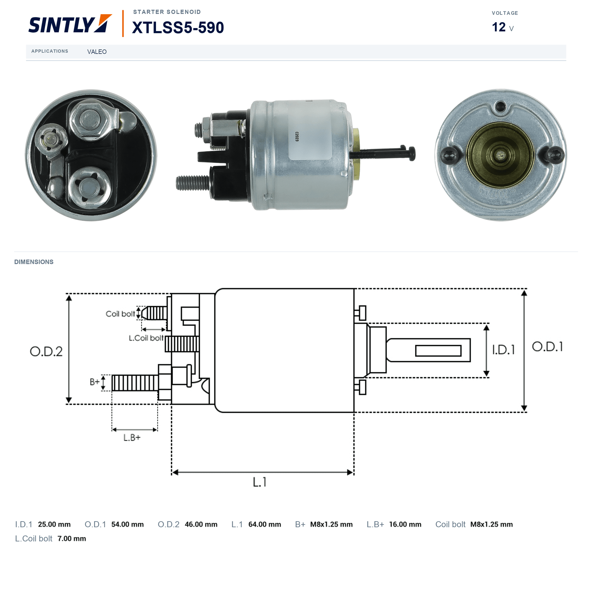 Starter Solenoid XTLSS5-590