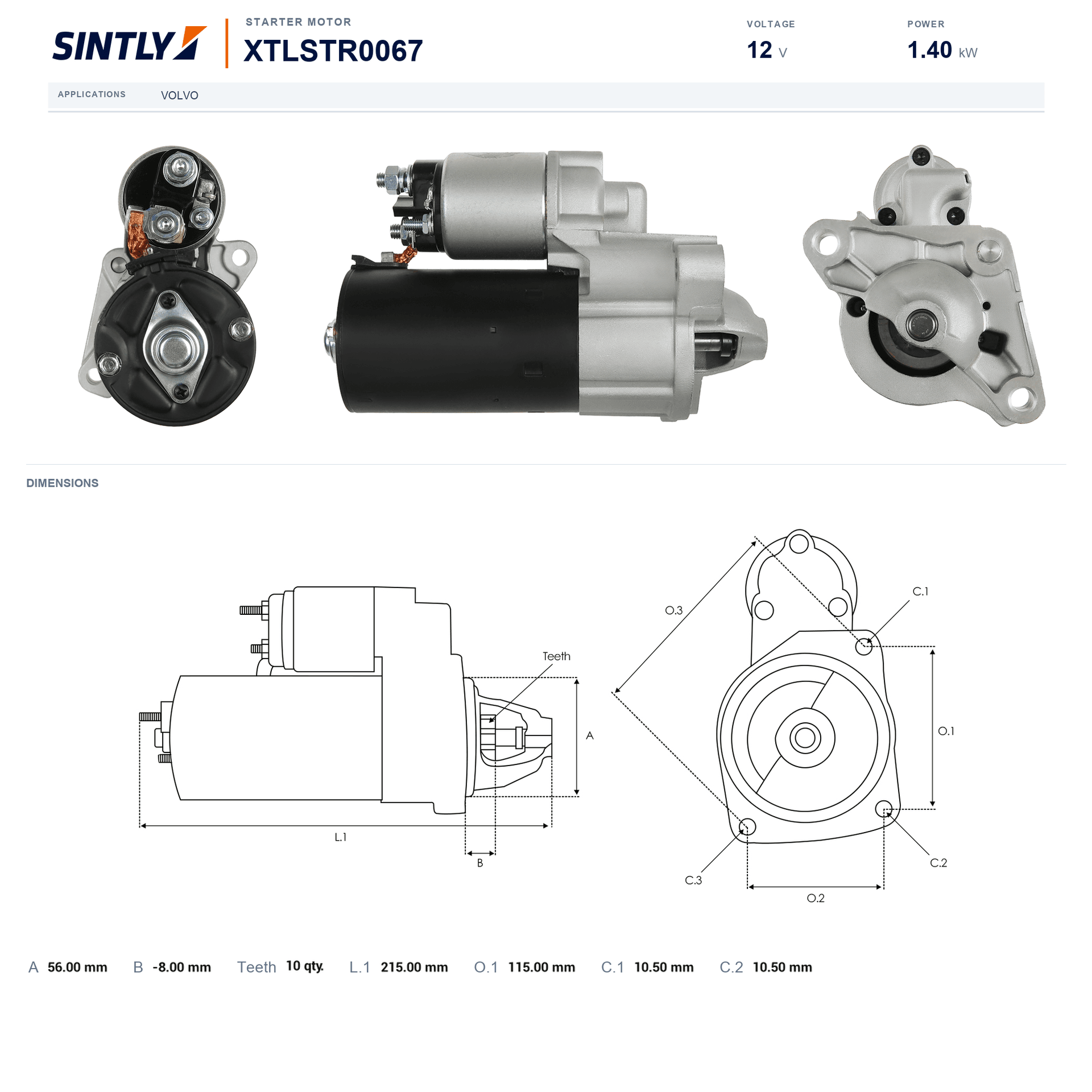 Starter XTLSTR0067