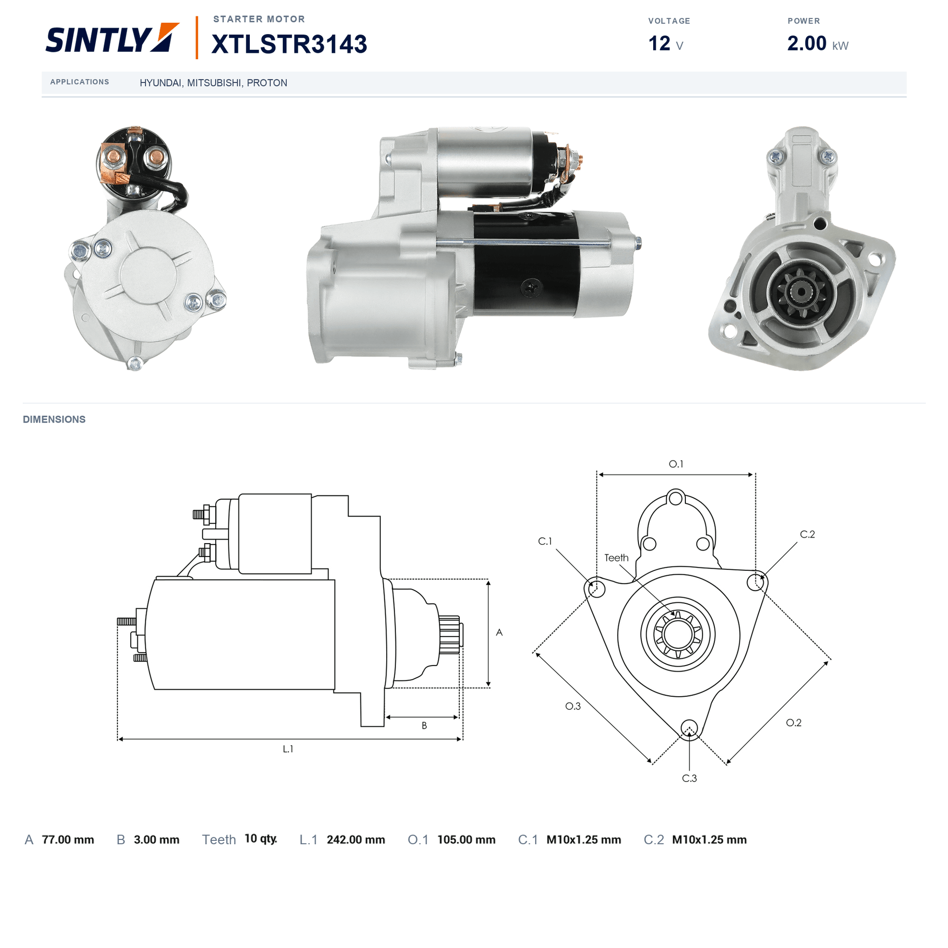 Starter XTLSTR3143