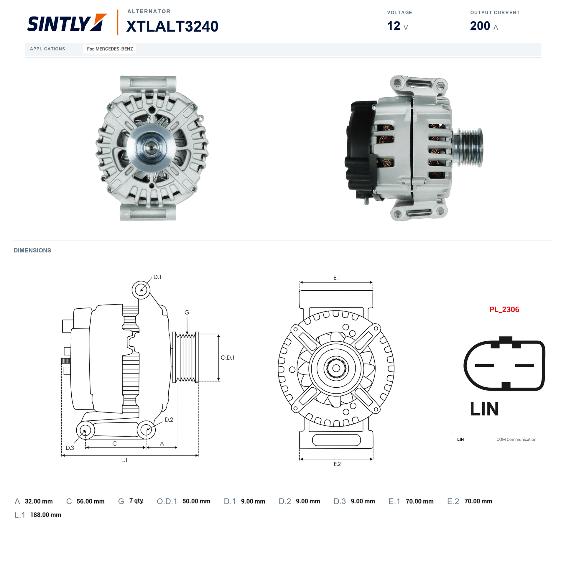 Alternator XTLALT3240