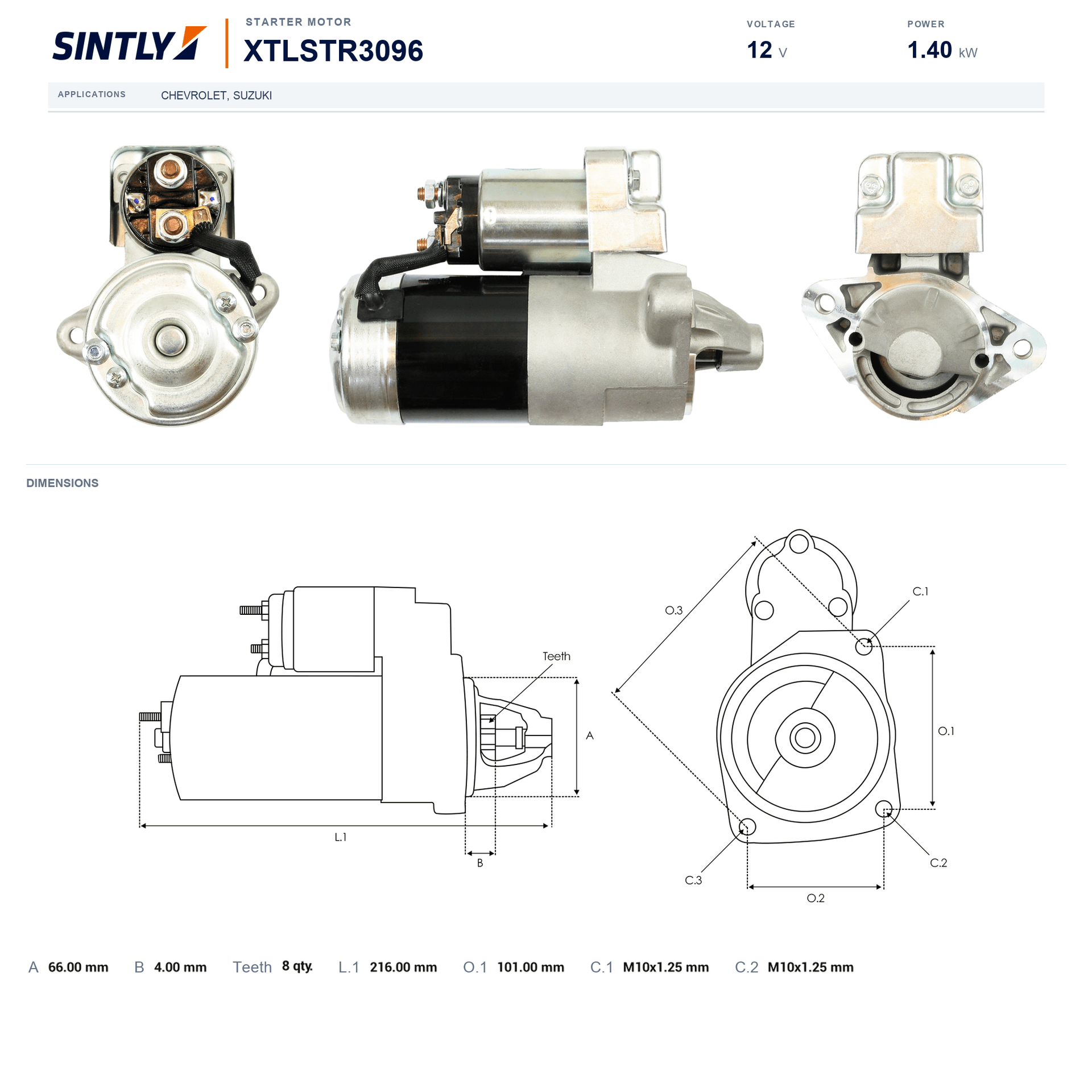 Starter XTLSTR3096