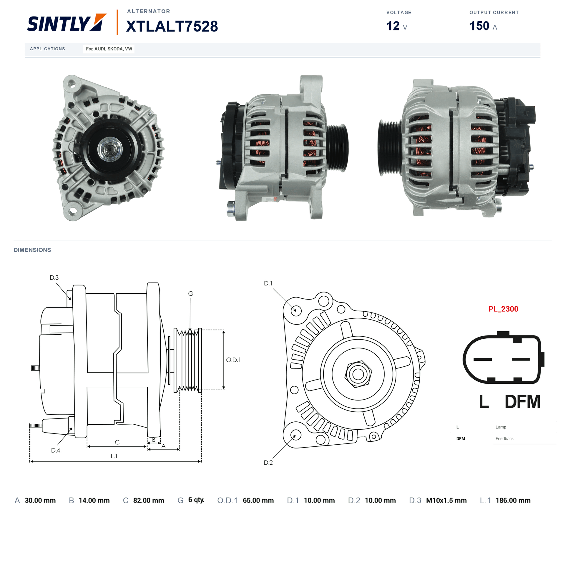 Alternator XTLALT7528