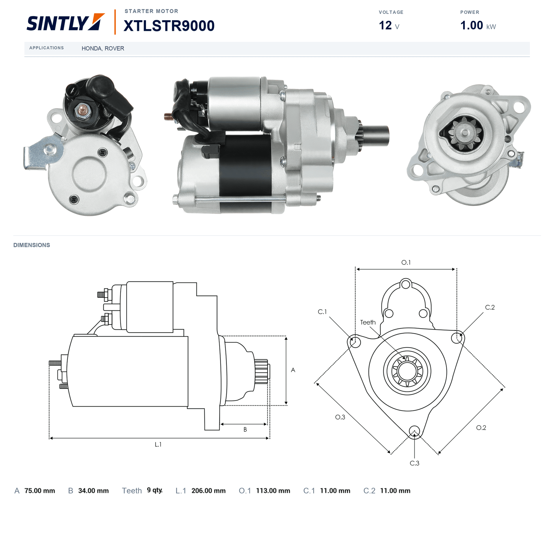 Starter XTLSTR9000