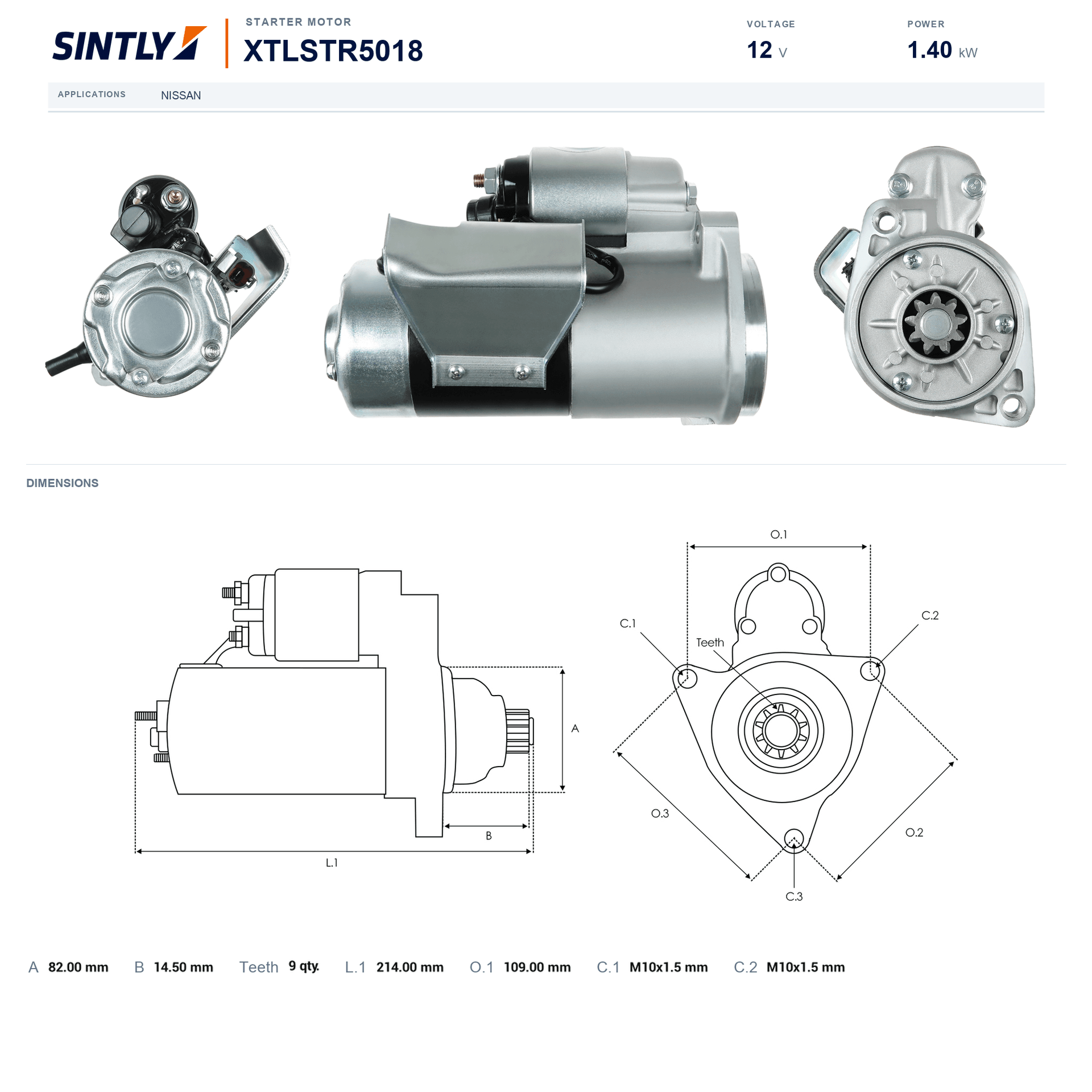 Starter XTLSTR5018