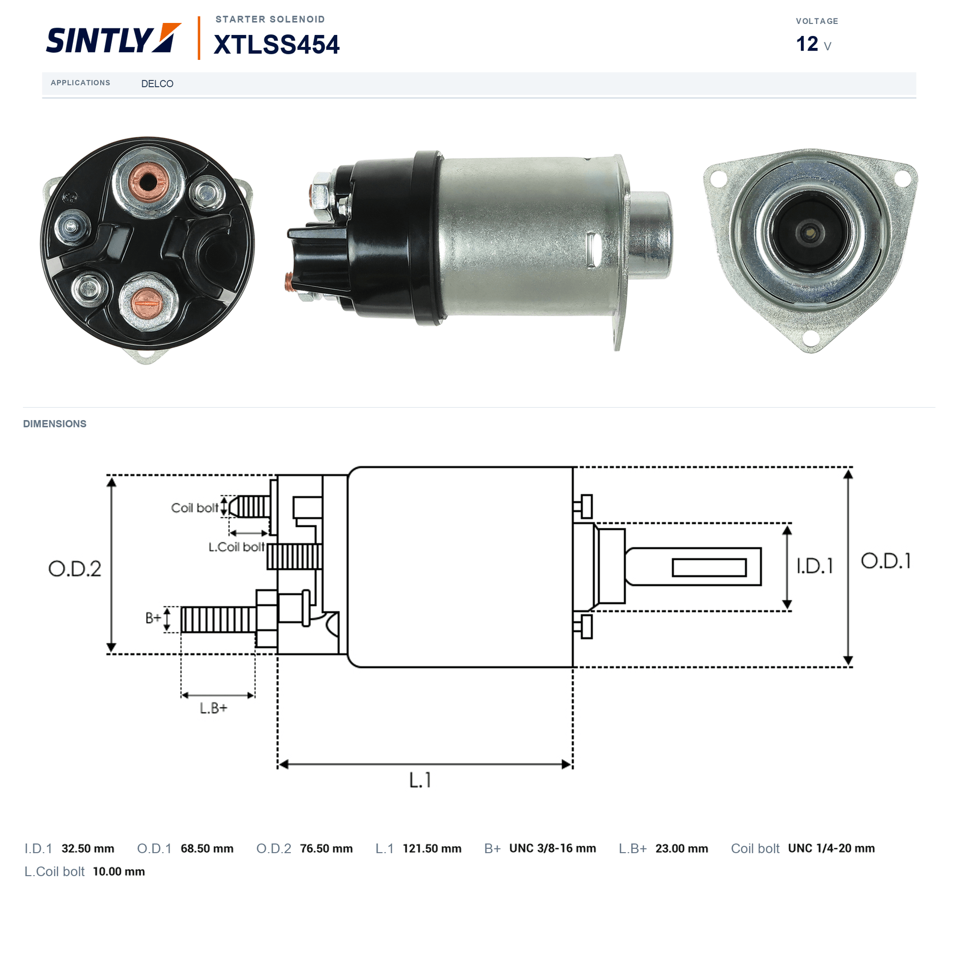 Starter Solenoid XTLSS454