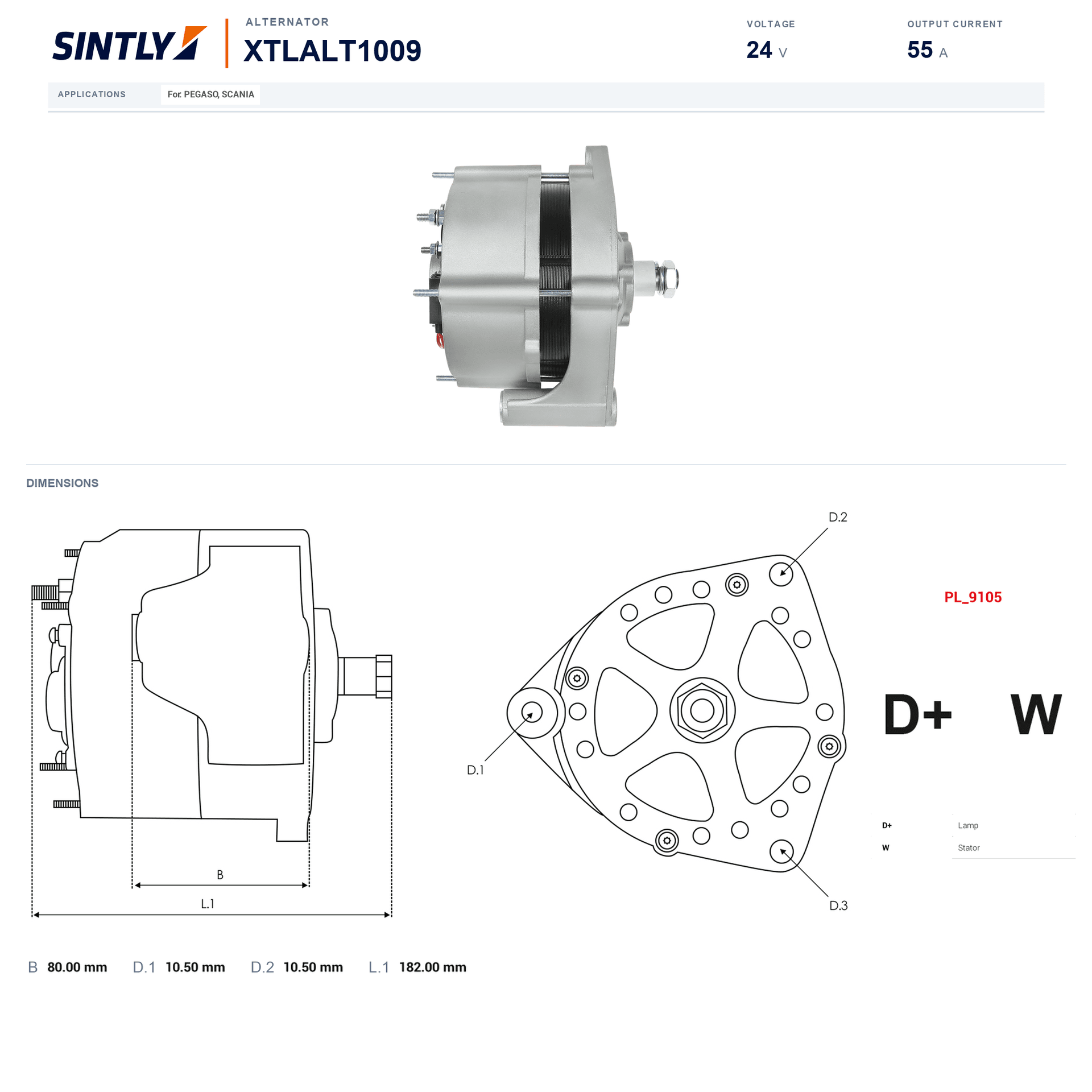 Alternator XTLALT1009