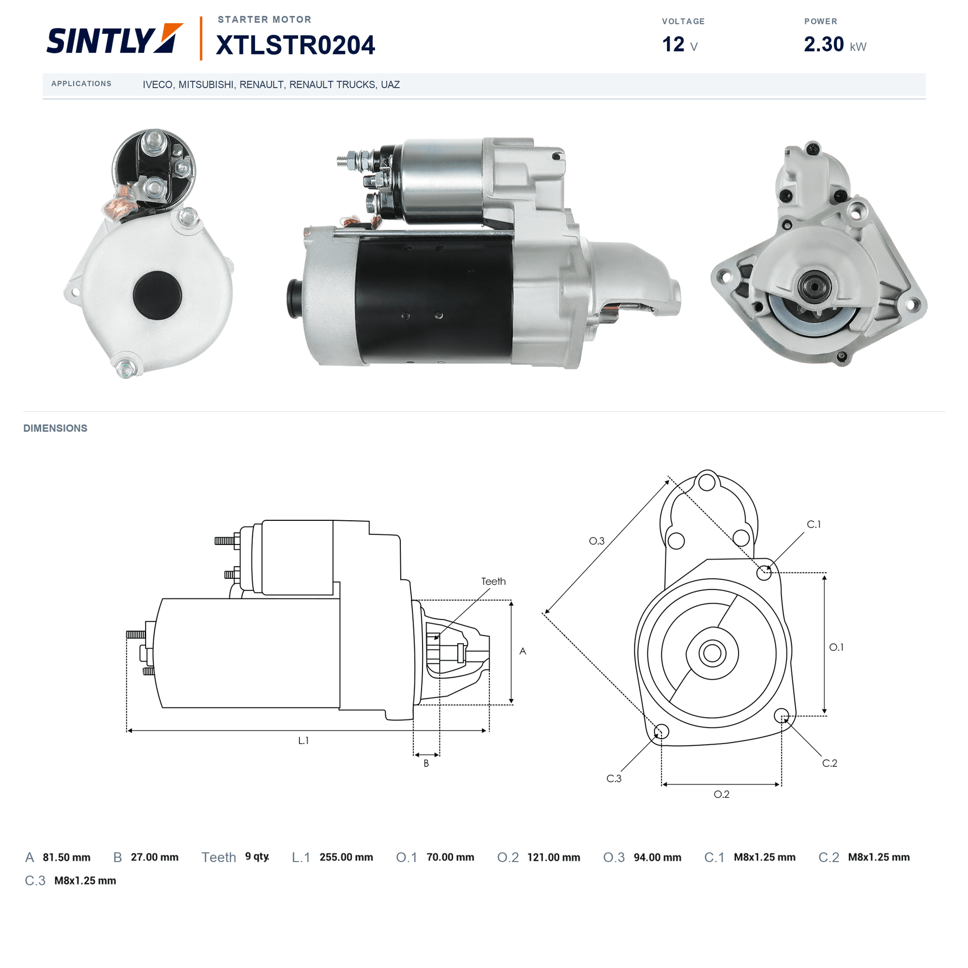 Starter XTLSTR0204