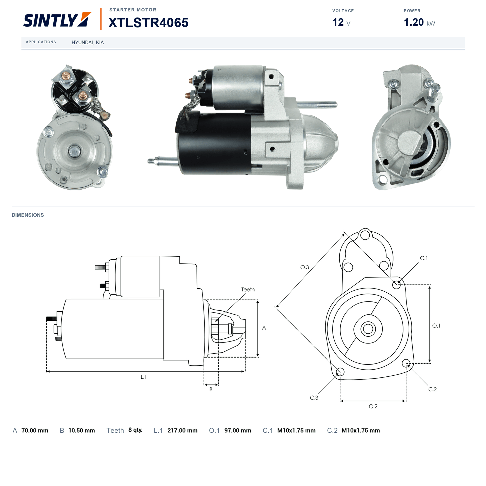 Starter XTLSTR4065