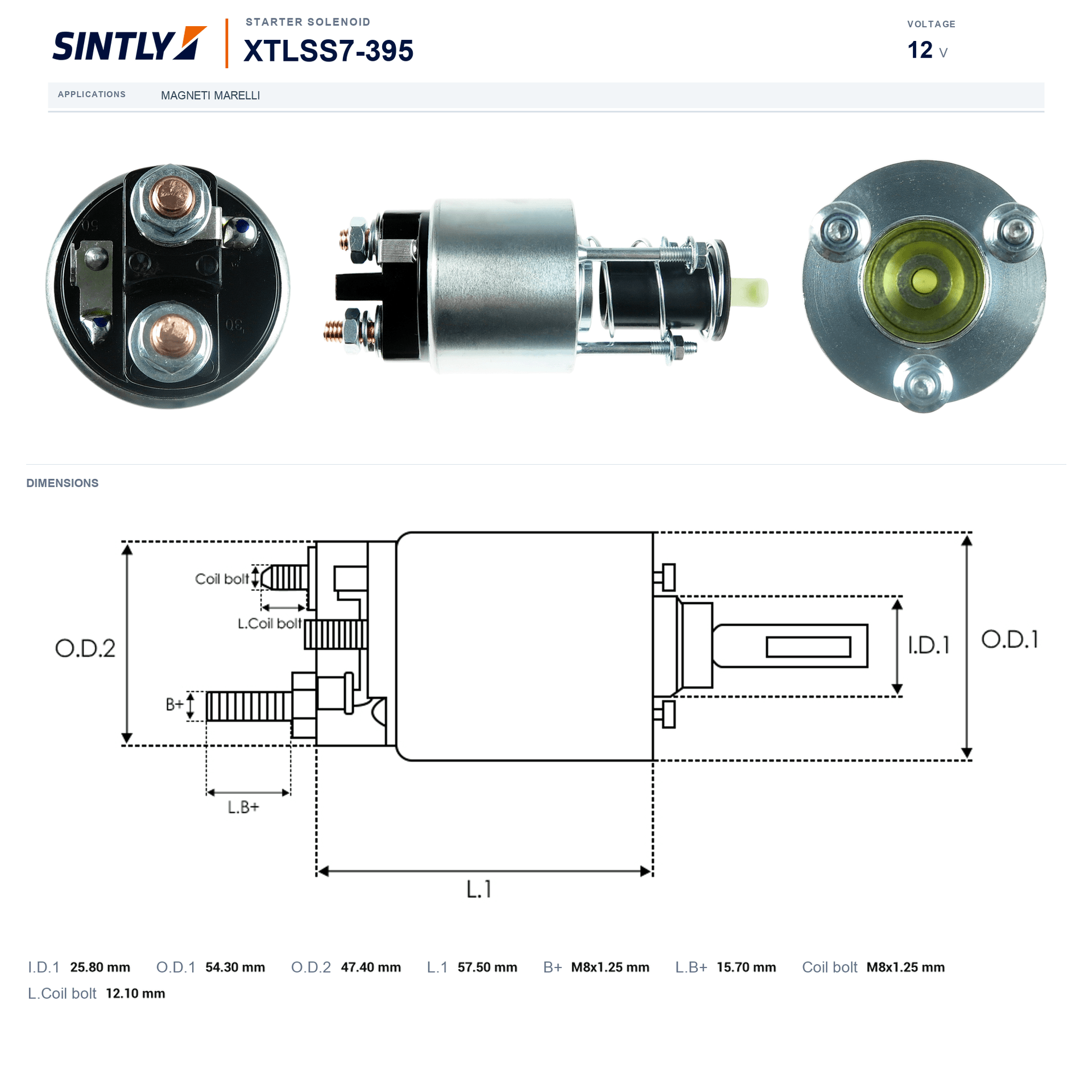Starter Solenoid XTLSS7-395