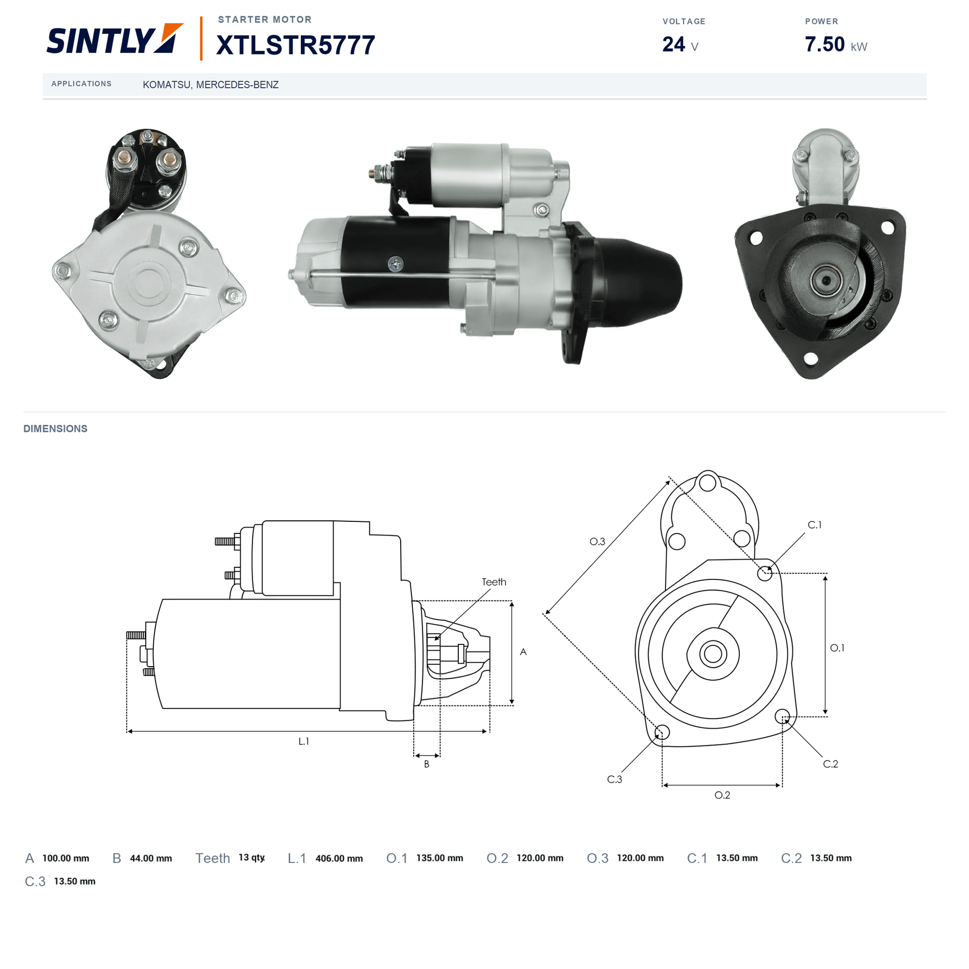 Starter XTLSTR5777