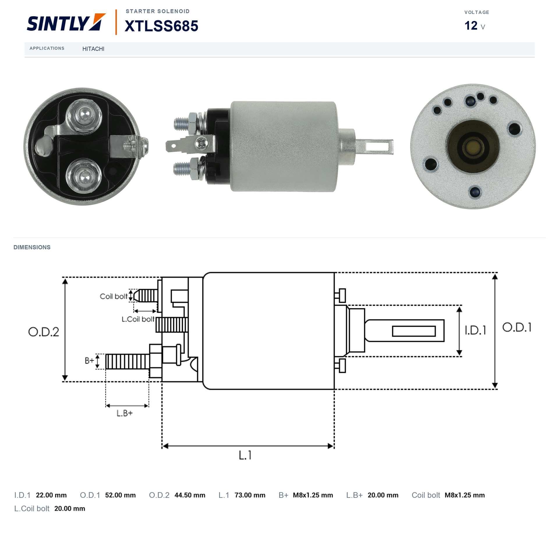 Starter Solenoid XTLSS685